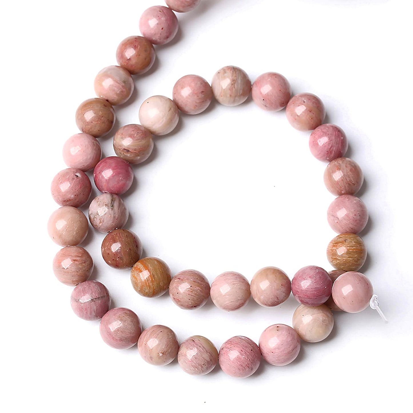 90PCS 4mm AAA Natural Pink Rhodochrosite Beads Stone Round Loose Beads for Jewelry Making DIY Bracelet Necklace 15 Inch,Energy Stone Healing Power (4mm, Rhodochrosite)