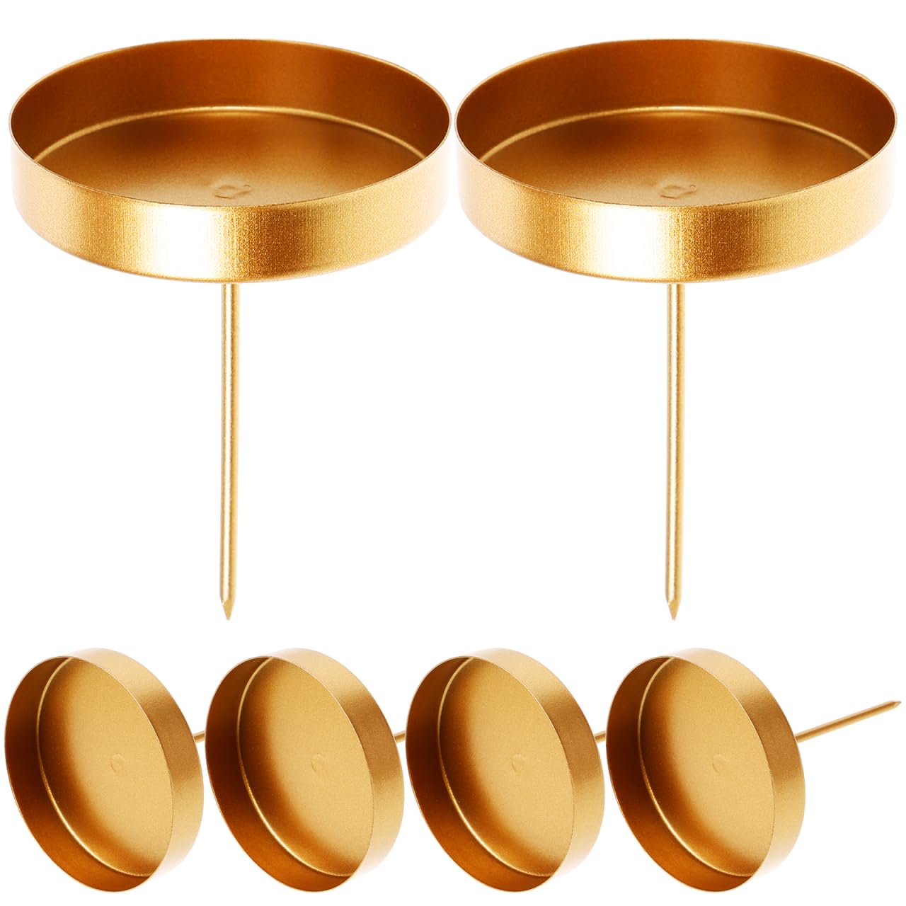 Alipis 6pcs Iron Candle Holder Decorative Candle Tray for Pillar Jar Candles for Wedding Home Decor and Holiday Centerpieces