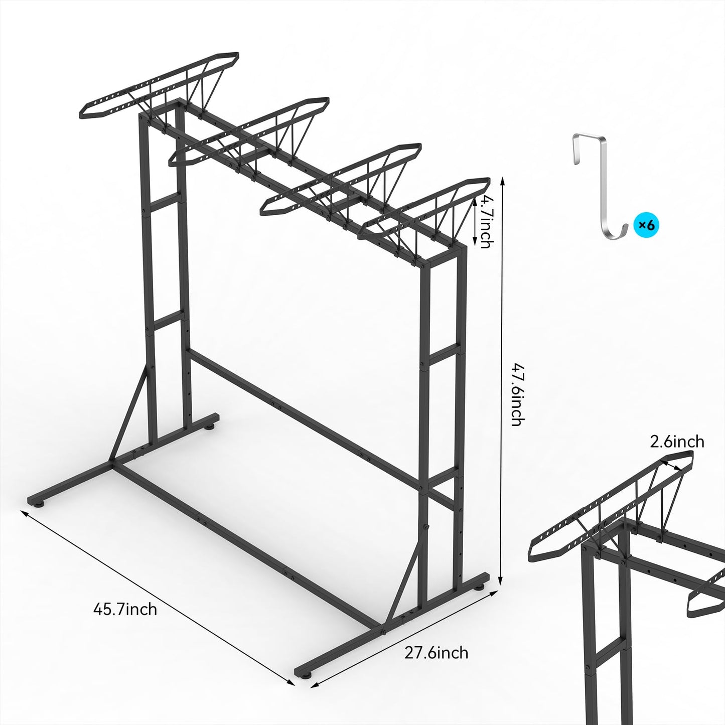YBING Freestanding Bike Rrack Garage - 4 Bikes Vertical Bike Storage Stand, Floor Stand Bike Racks for Home and Garage Organizer, Indoor, Outdoor