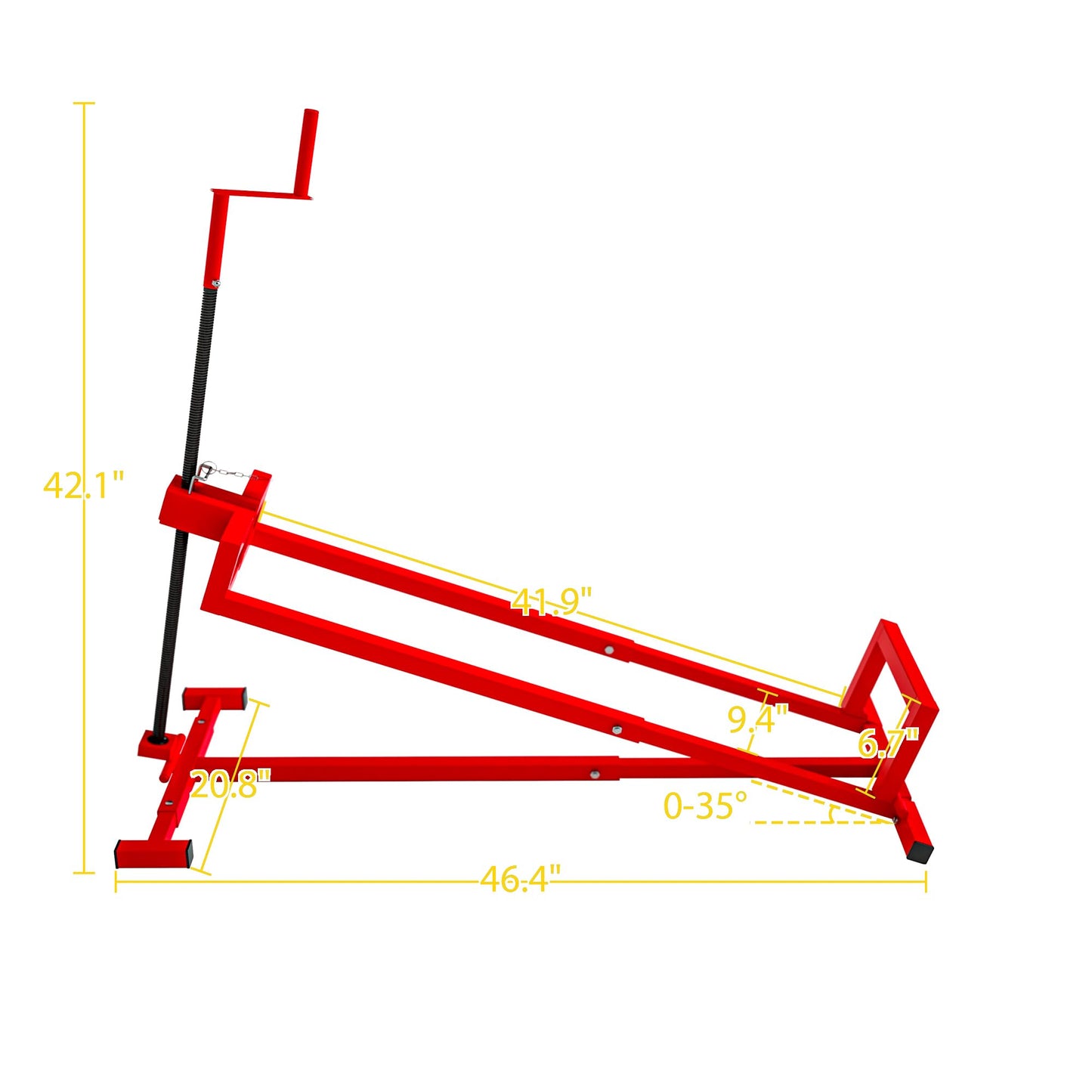 Ride-On Lawn Mower Jack Lift - Telescopic Maintenance Jack for Garden Tractors and Riding Lawn Mowers, 880 lbs Weight Capacity, Manual and Power Tool Handles Included