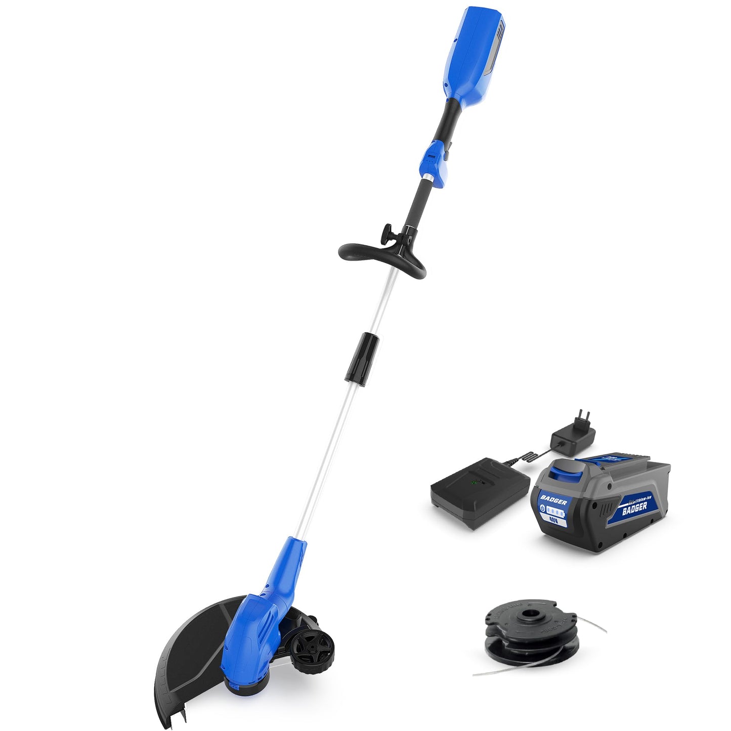Wild Badger Power Weed Wacker 40V 13'' Cordless 2 in 1 String Trimmer/Edger with Auto Feed, 2.0Ah Battery and Charger, 2 Pack Trimmer Line