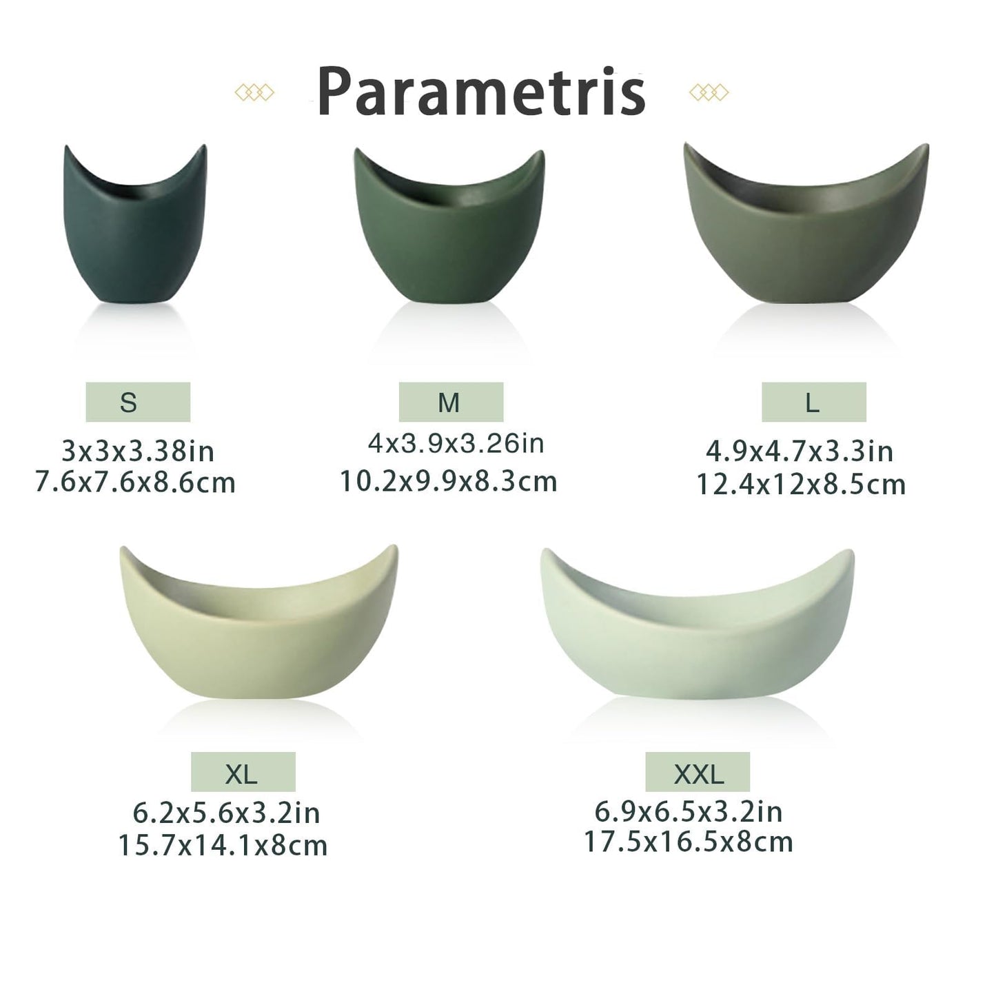 Notakia Salad Decorative Bowls Lotus Shaped Pasta Bowls Dishwasher Safe, Unique Angled Ceramic Bowls for Salad, Pasta, Soup, Rice, Prep, Ideal for Restaurant (Green)