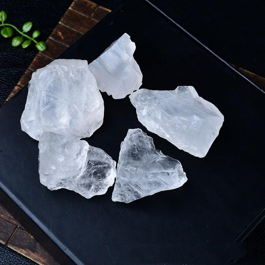 1LB Natural Clear Quartz Raw Healing Crystals, Energy Stones for Meditation, Reiki, Chakra Balancing, Home Décor and Spiritual Gifts (10-30mm)