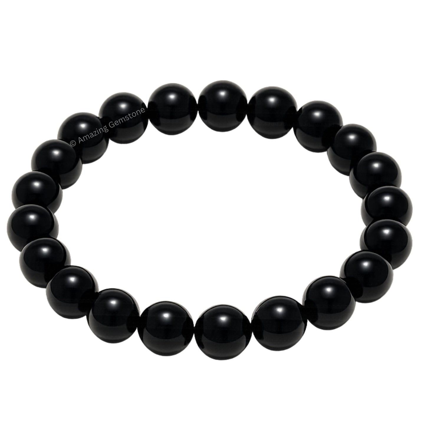 Amazing Gemstone Crystal Bracelet for Women Men's Gifts - Protection Healing Crystal Bracelet - 8mm Gemstone Beaded Stretchable Bracelet Pulseras Para Hombres Mujer Stocking Stuffers Mothers Day Gift (Black Tourmaline)