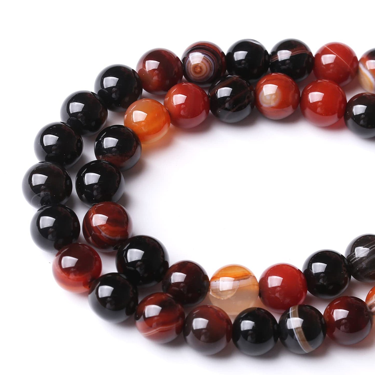 60PCS 6MM Red Persian Agate Stone Beads Energy Healing Beads for DIY Jewelry Bracelet Necklace Making for Jewelry Making15Inch