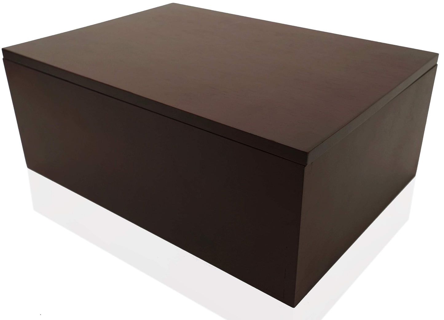Wooden Storage Box for Home - Large Wood Keepsake Box with Lid - Dark Brown Wooden Memory Box - Wooden Boxes (Dark Brown)