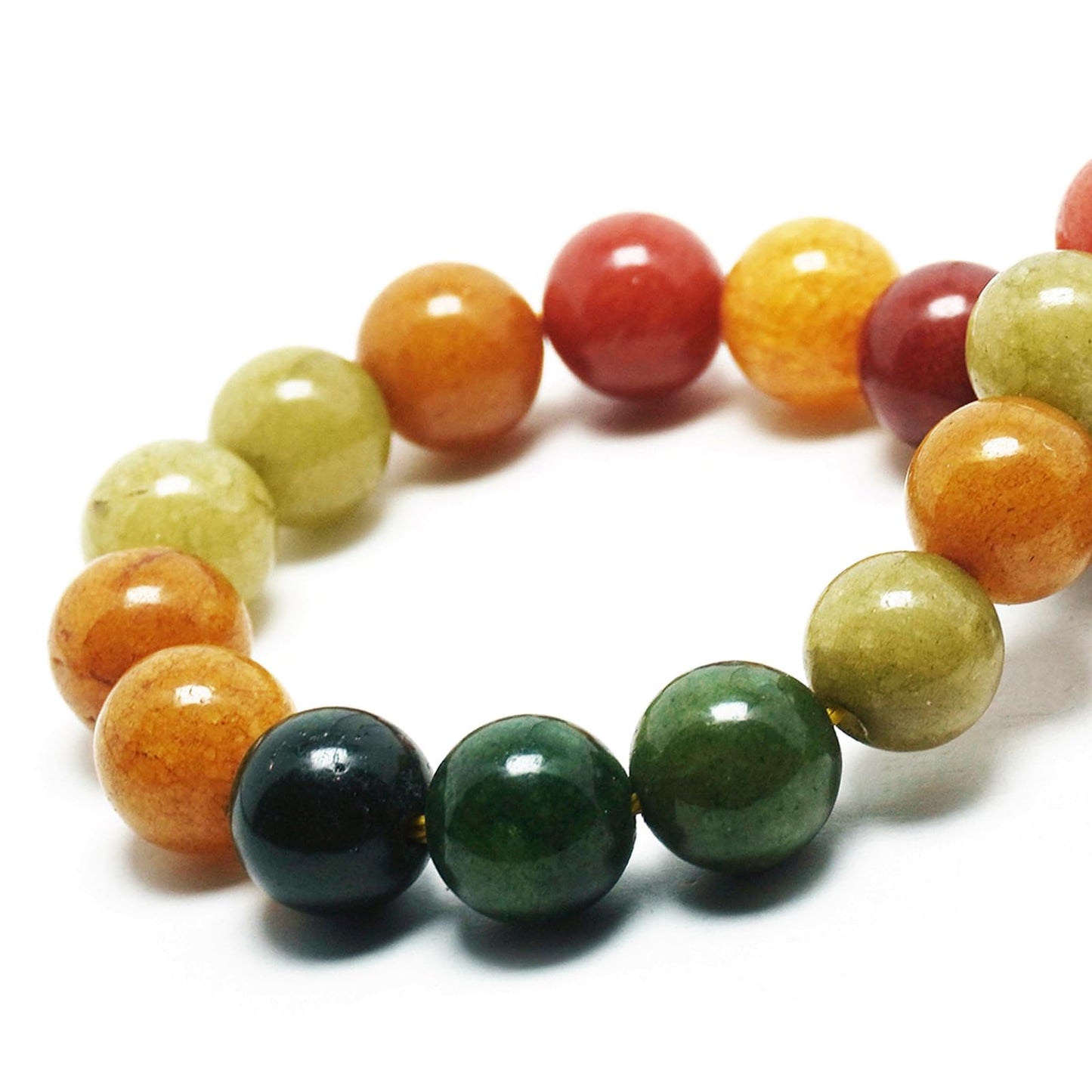 DIQIO Jade Stone Beads for Jewelry Making - 6mm Gemstone Round Loose Beads for Bracelets(58-60pcs, Alashan Stone Jade)