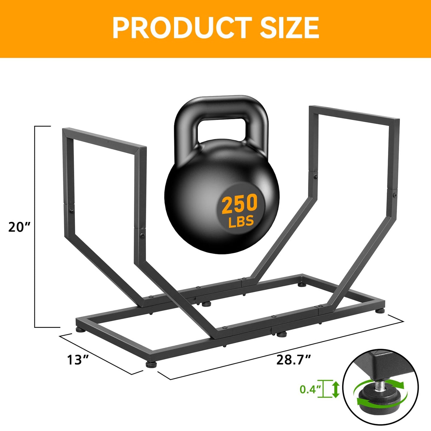 YENGOTH Firewood Rack Outdoor Indoor,31 Inch Firewood Holder,2.58ft Heavy Duty Metal Firepace Log Holder,Wood Storage Rack With Adjustable Feet,Black
