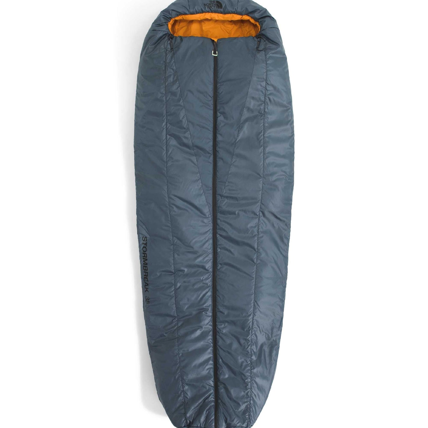 THE NORTH FACE Stormbreak 35F / 1.7C Backpacking Sleeping Bag - Water Repellent, Fully Insulated, Includes Stuff Sack, Granite Grey/Dust Orange, Short