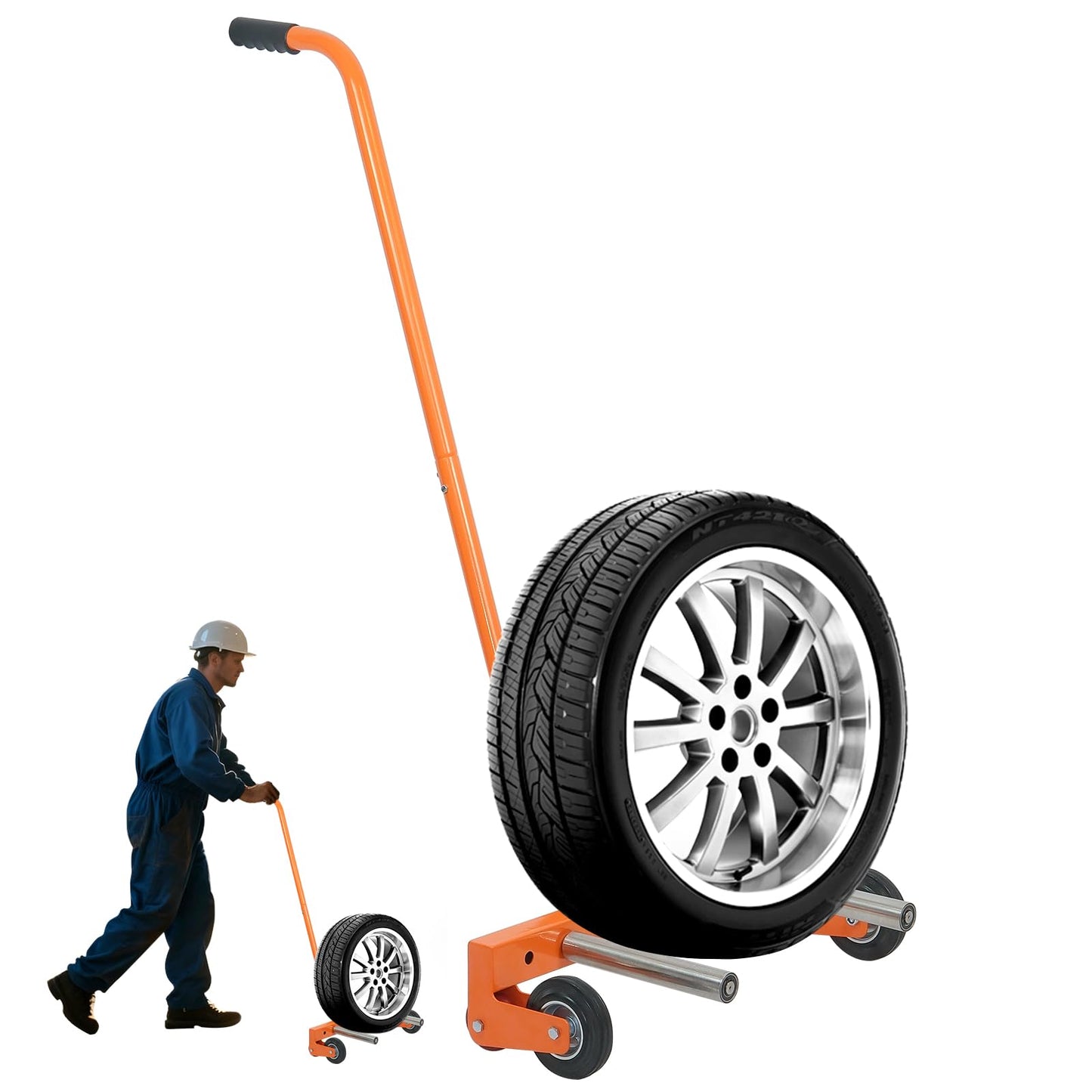 ALLOYNIX Tire Wheel Dolly 2.0 Pro | 500 lbs Heavy-Duty Truck Tire Lifting Tool | 9-33inch Adjustable Tire Cart Dollies with Reinforced Rod & Upgraded Wheels
