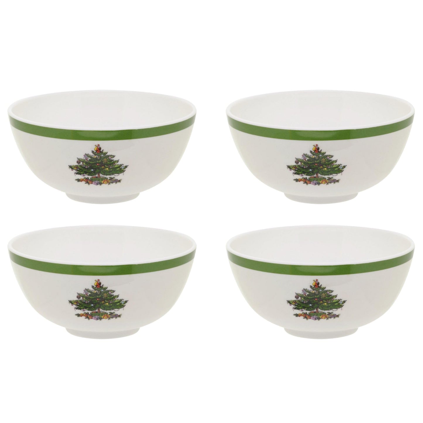 Spode Christmas Tree 12-Piece Dinnerware Set, Service for 4 - Dishwasher Safe Seasonal Dinnerware, Festive Christmas Tree Motif for Holiday Gatherings, Shatterproof & Durable Dishes - Made of Melamine