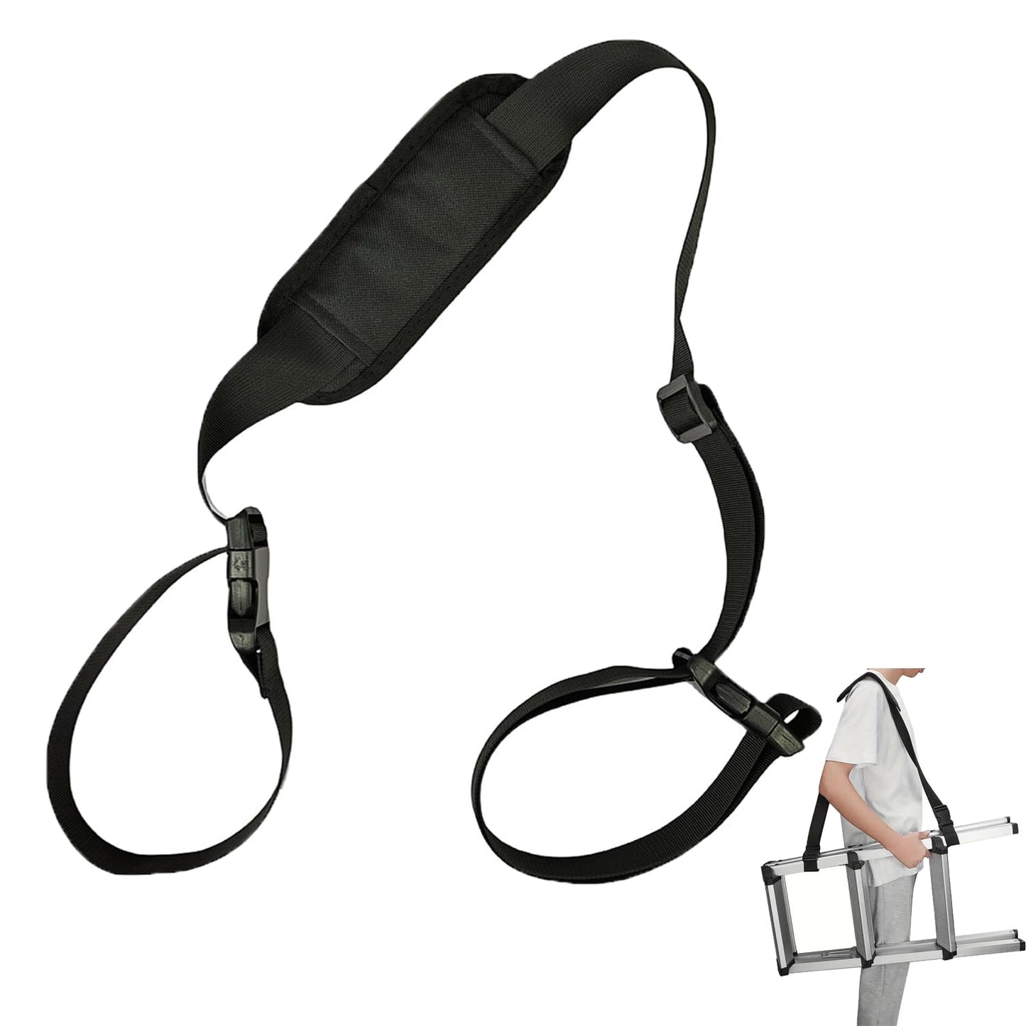 UtySty Step Ladder Carry Strap Carrying Belt Telescoping Ladder Shoulder Straps Carrier for Folding Step Stool with Wide Pedal Portable Camping Chair Folding Camp Chair Beach Chairs Camping Table