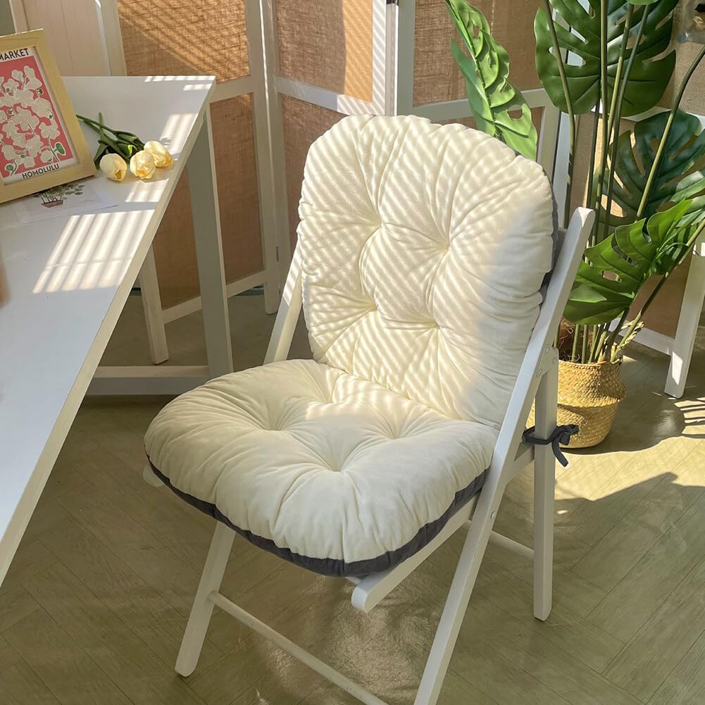 UEncounter White Seat Cushion - 17 * 17 Inch, Soft Office & Indoor Rocking Chair Cushion with Removable Cover, Ties - 631TIMY11II525AN3GW5US