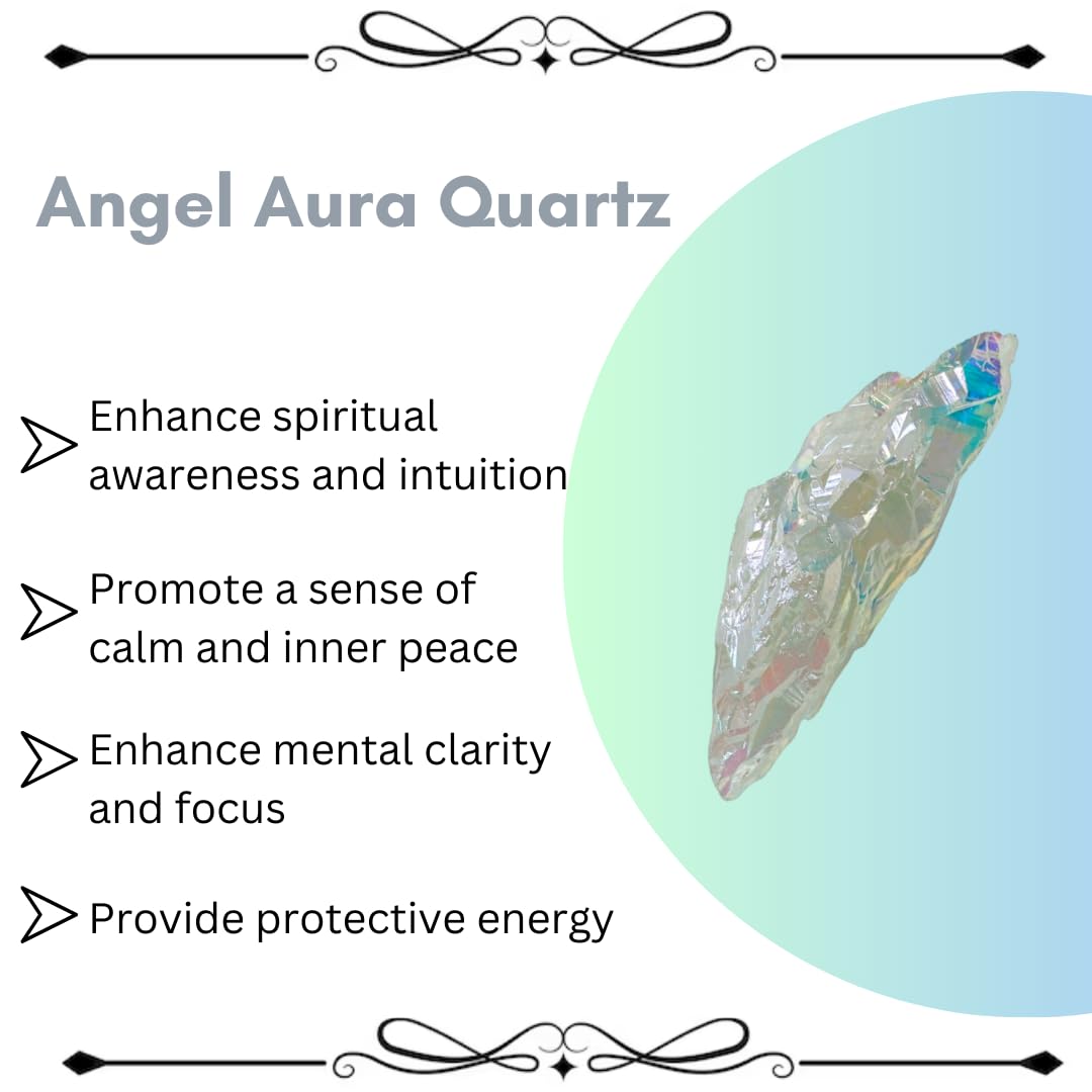 Crystals, Rocks, Jade, Crystals and Healing Stones, Witchcraft Supplies, Healing Crystals, Stones, Healing Stones, Rock Collection, Agate, Raw Stones (Angel Aura Quartz, 2 Pcs)