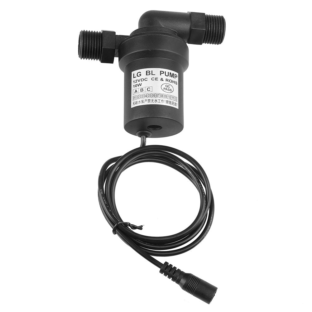 DC Solar Brushless,DC 12V Submersible Pump Solar Hot Booster Pump for Water Circulation System,8L/min 1/2'' Thread,55? High Temperature