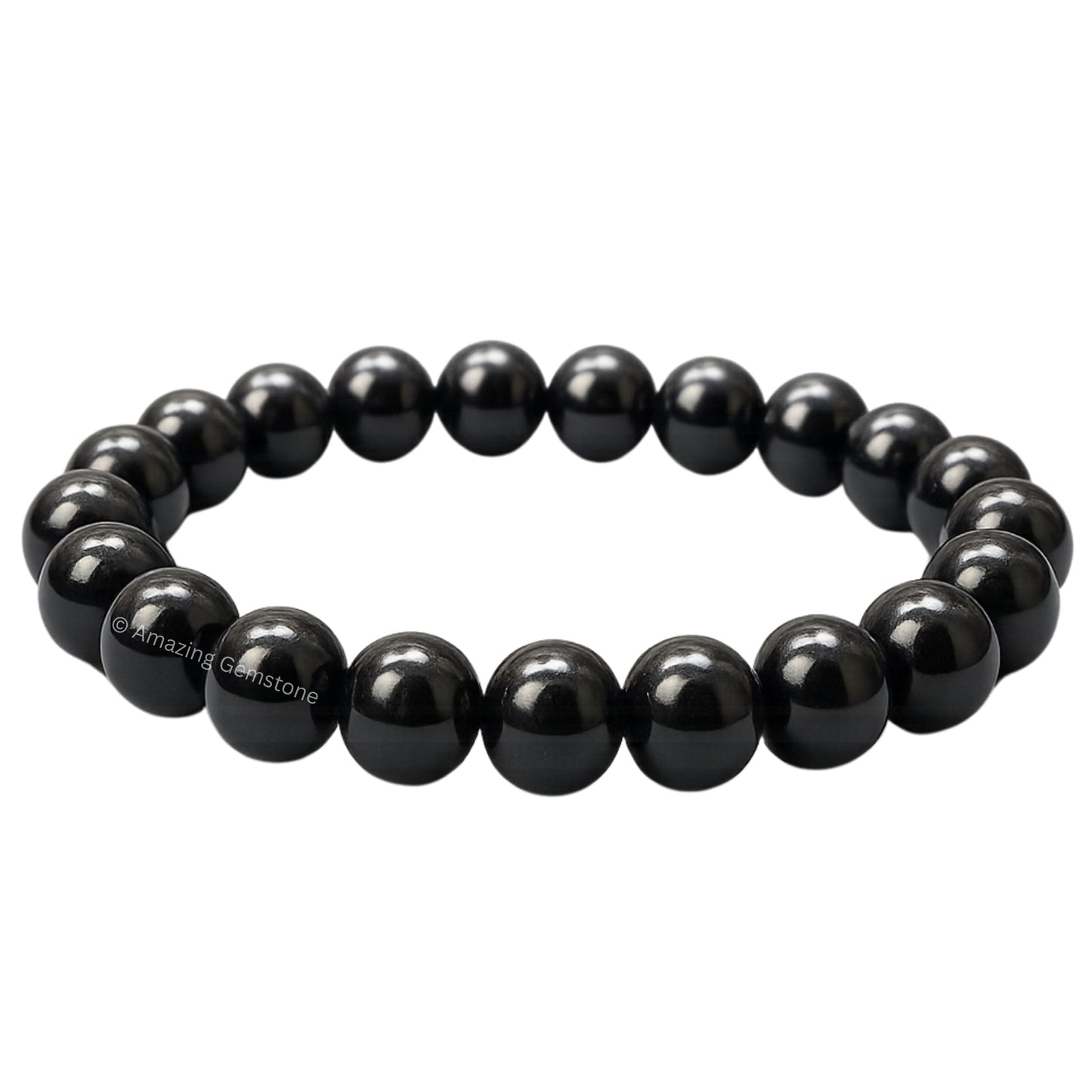 Amazing Gemstone Crystal Bracelet for Women Men's Gifts - Protection Healing Crystal Bracelet - 8mm Gemstone Beaded Stretchable Bracelet Pulseras Para Hombres Mujer Stocking Stuffers Mothers Day Gift (Black Tourmaline)