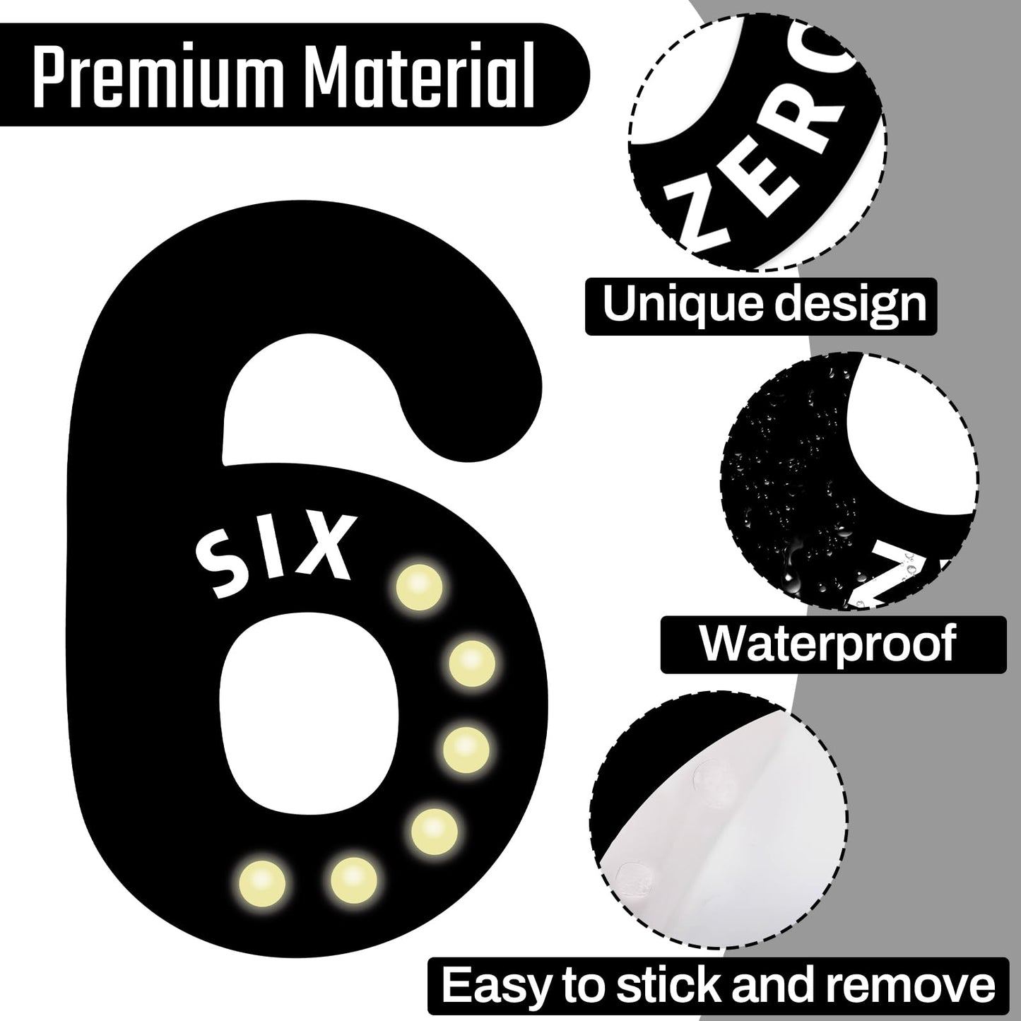 Qyeahkj Jumbo Numbers Black Bulletin Board Educational Math Posters for Kids Toddlers Teacher Must Haves for Classroom Elementary Learning Wall Supplies Number Preschool Classroom Decorations Students