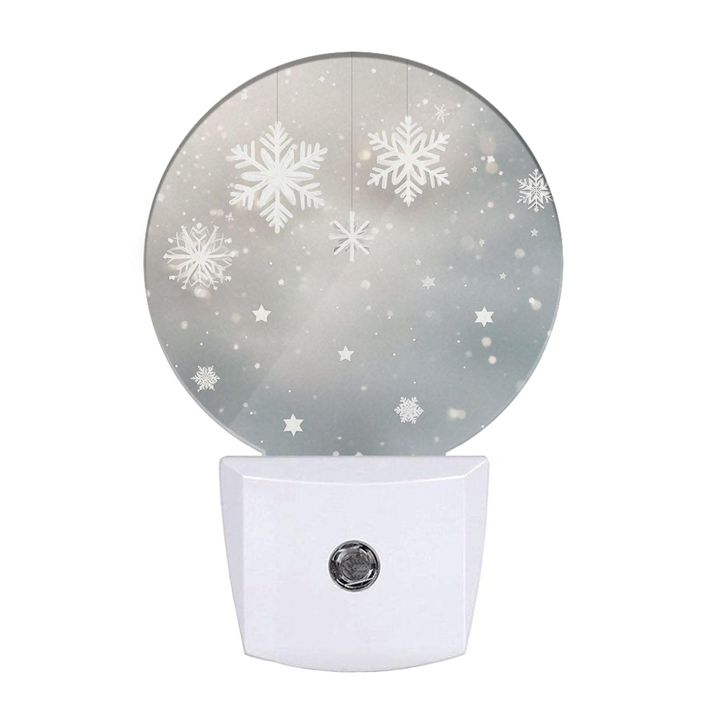 Olikked Plug-in Winter Wonder Snowflake Scene Night Light Snowy Landscape Nightlight with Dusk to Dawn Sensor, Auto On/Off 0.5W Energy-Saving LED Lighting for Men Women Boys Girls Gift
