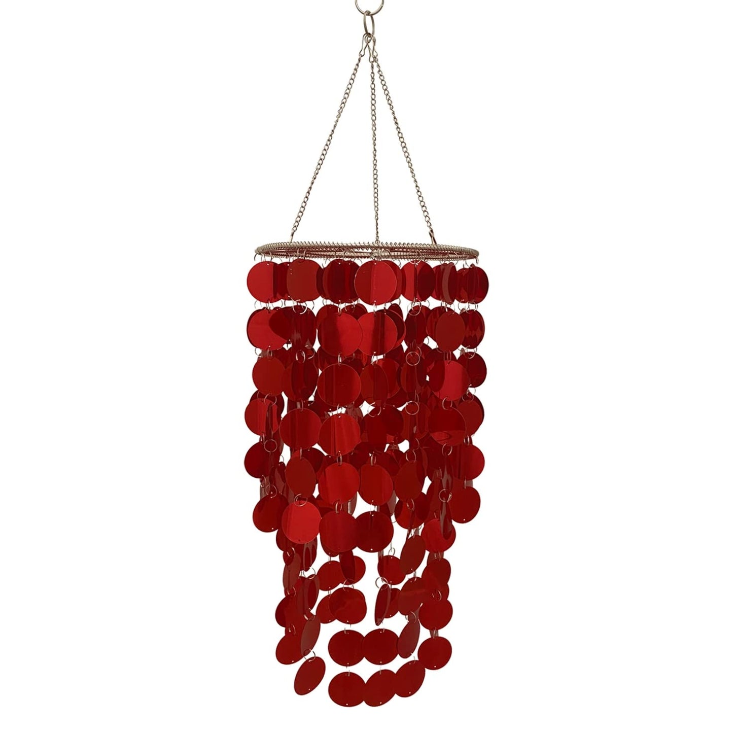 FlavorThings Red Bling Hanging Chandelier Great idea for Wedding Chandeliers Centerpieces Decorations and Any Event Party Decor (Crimson)