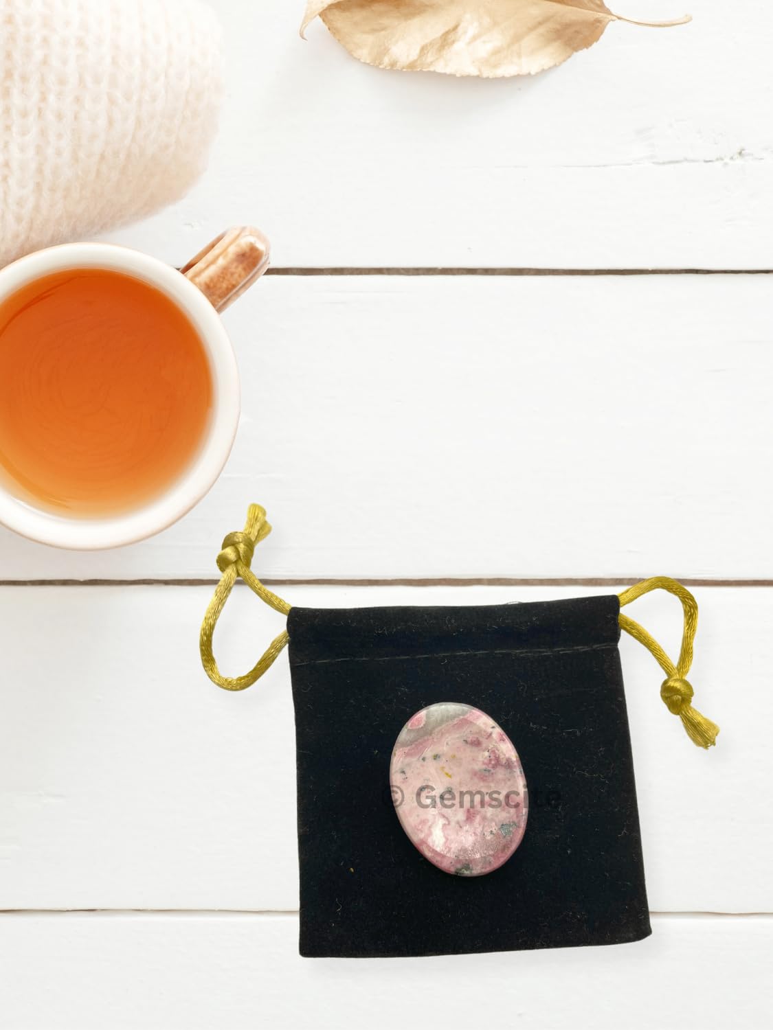 GEMSCITE Rhodochrosite Thumb Worry Stones Metaphysical Gemstone Crystal Healing Reiki Men Women Gift FENG Shui Positive Energy Love Wellness Palm Stones Wicca Powerful