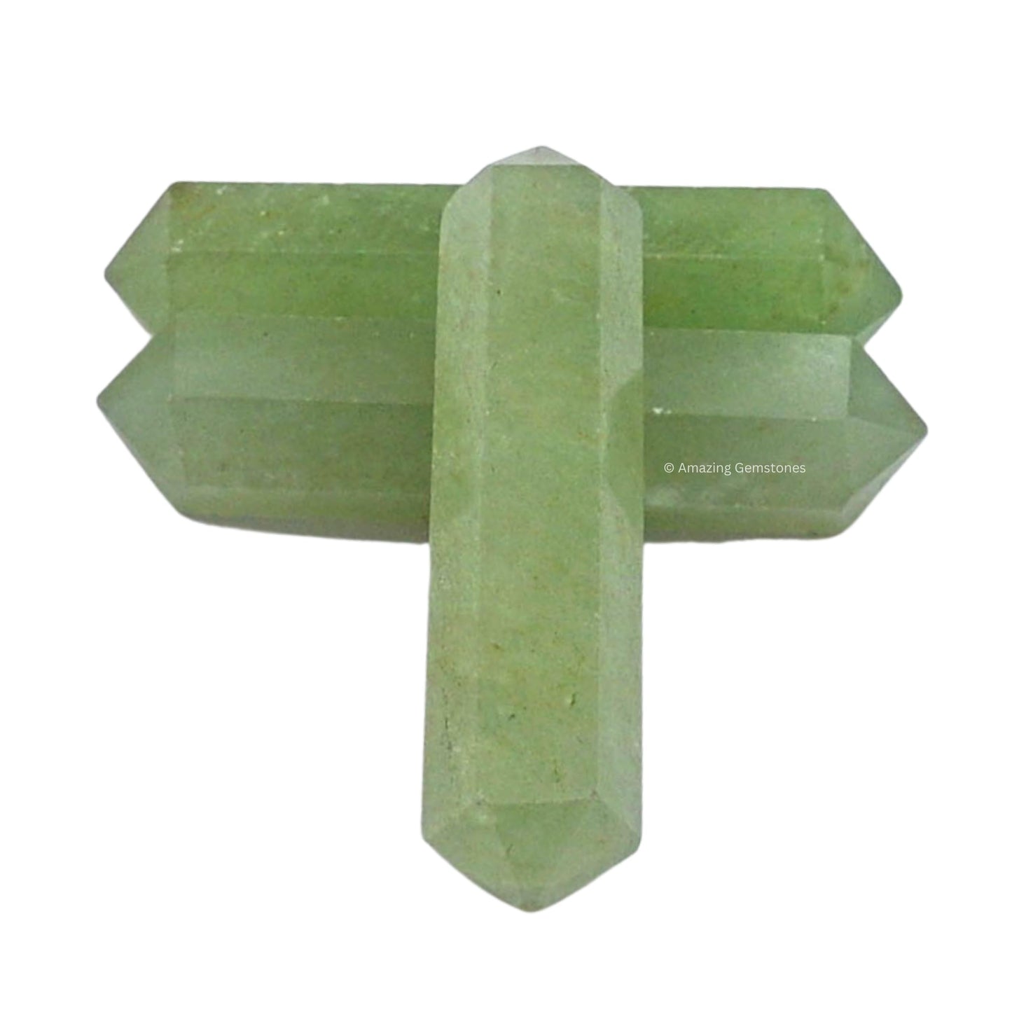 Amazing Gemstone Green Aventurine Crystal Points Bulk Healing Crystals - Pack of 3 Double Terminated Healing Wand Point Bulk Crystals for Crafts,Crystal Grid,DIY Work - Premium Crystals for Beginner