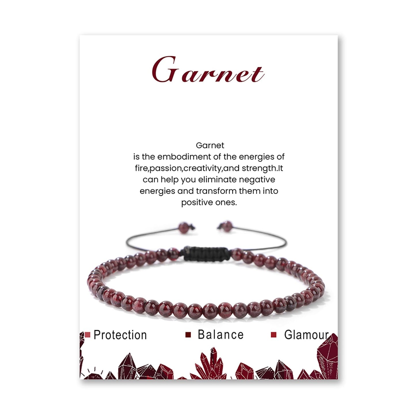 Lit Wall Garnet Anklets for Women Beach Boho Ankle Waterproof Garnet Anklet Bracelets Adjustable Beaded Ankle Bracelet Plus Size Anklets Gemstone Anklet Jewelry Gift for Her