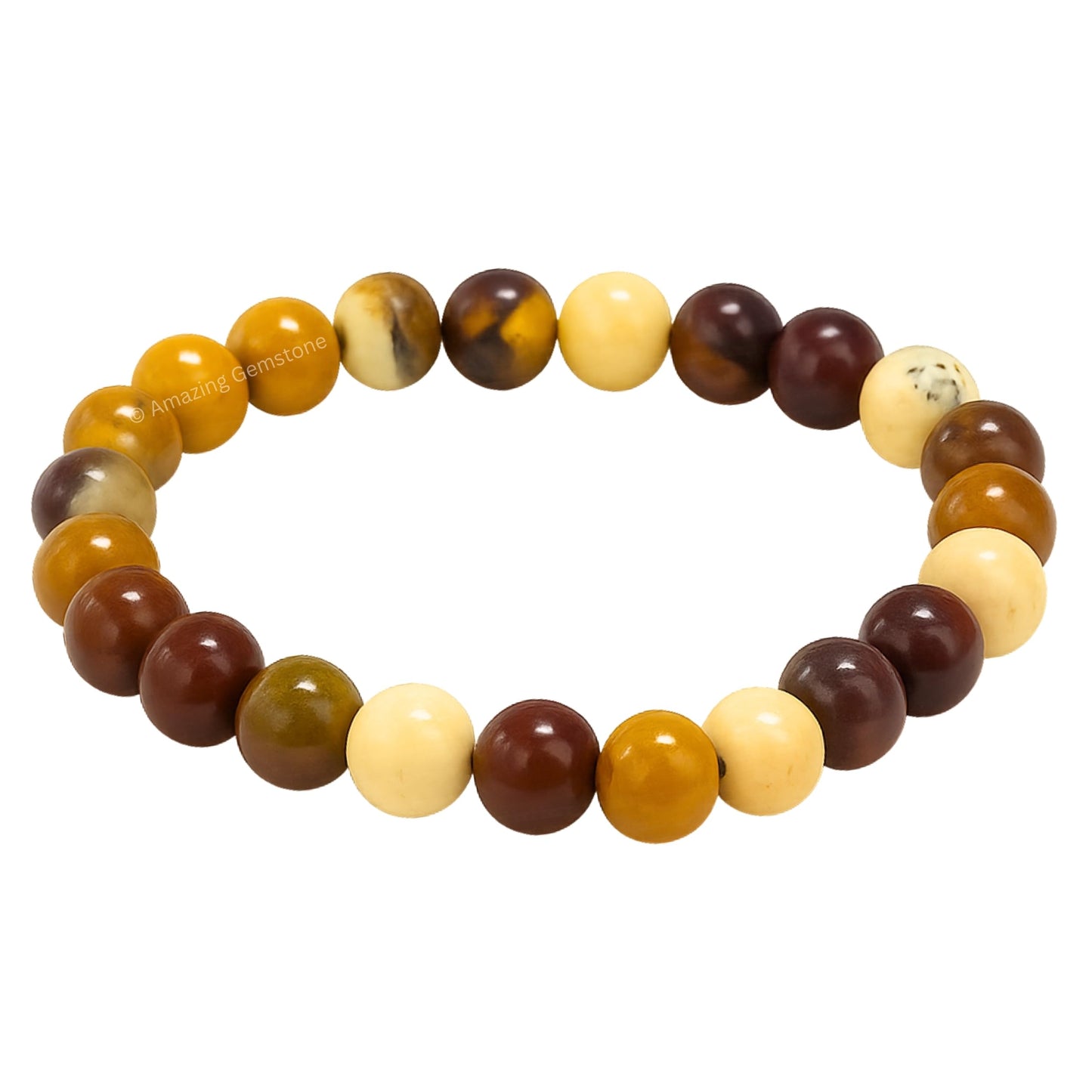 Amazing Gemstone Crystal Bracelet for Women Men's Gifts - Protection Healing Crystal Bracelet - 8mm Gemstone Beaded Stretchable Bracelet Pulseras Para Hombres Mujer Stocking Stuffers Mothers Day Gift (Mookaite)