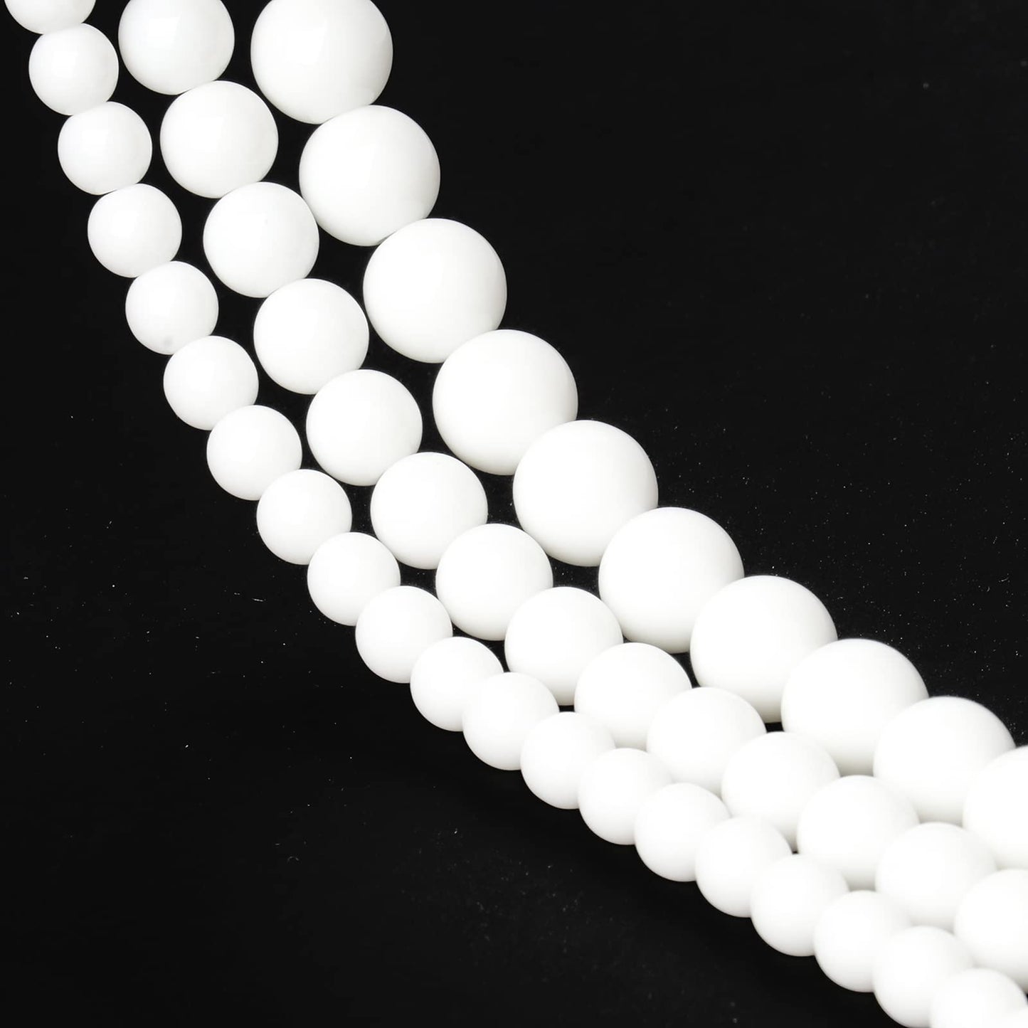 Song Xi White Tridacna Natural Stone Beads for Jewelry Making - 6mm Gemstone Beads
