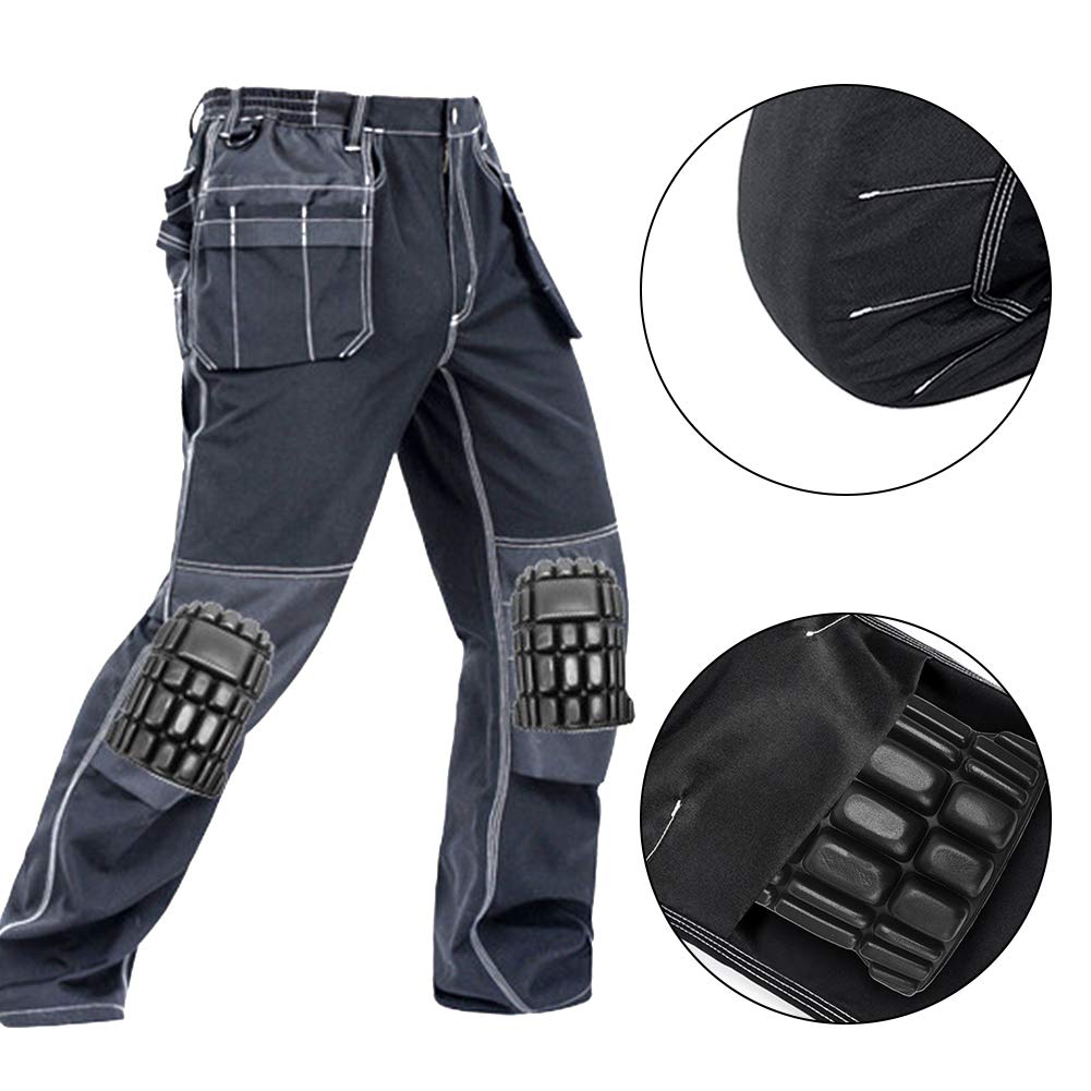 Denpetec Professional Knee Pads,1 Pairs Knee Pad Inserts for Work Pants,Cargo Pants Knee Pads,Gardening Knee Pads(Black)