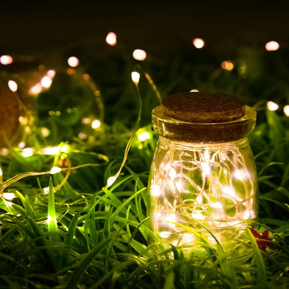 XINKAITE LEDs Fairy Lights,String Lights for Indoor&Outdoor Bedroom, Christmas, Parties, Wedding, Centerpiece, Decoration,Battery Operated (10Ft/3M Warm White)