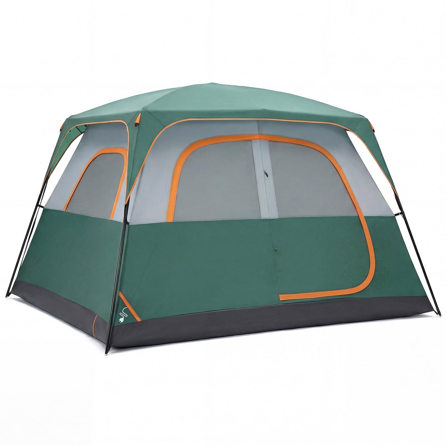OLIXIS 6 Person Camping Tent, 81in Tall Waterproof Windproof Tent with Double Layer, Large Mesh Windows & Carry Bag, Quick Setup for Family Outdoor, Backpacking, Hiking, Green