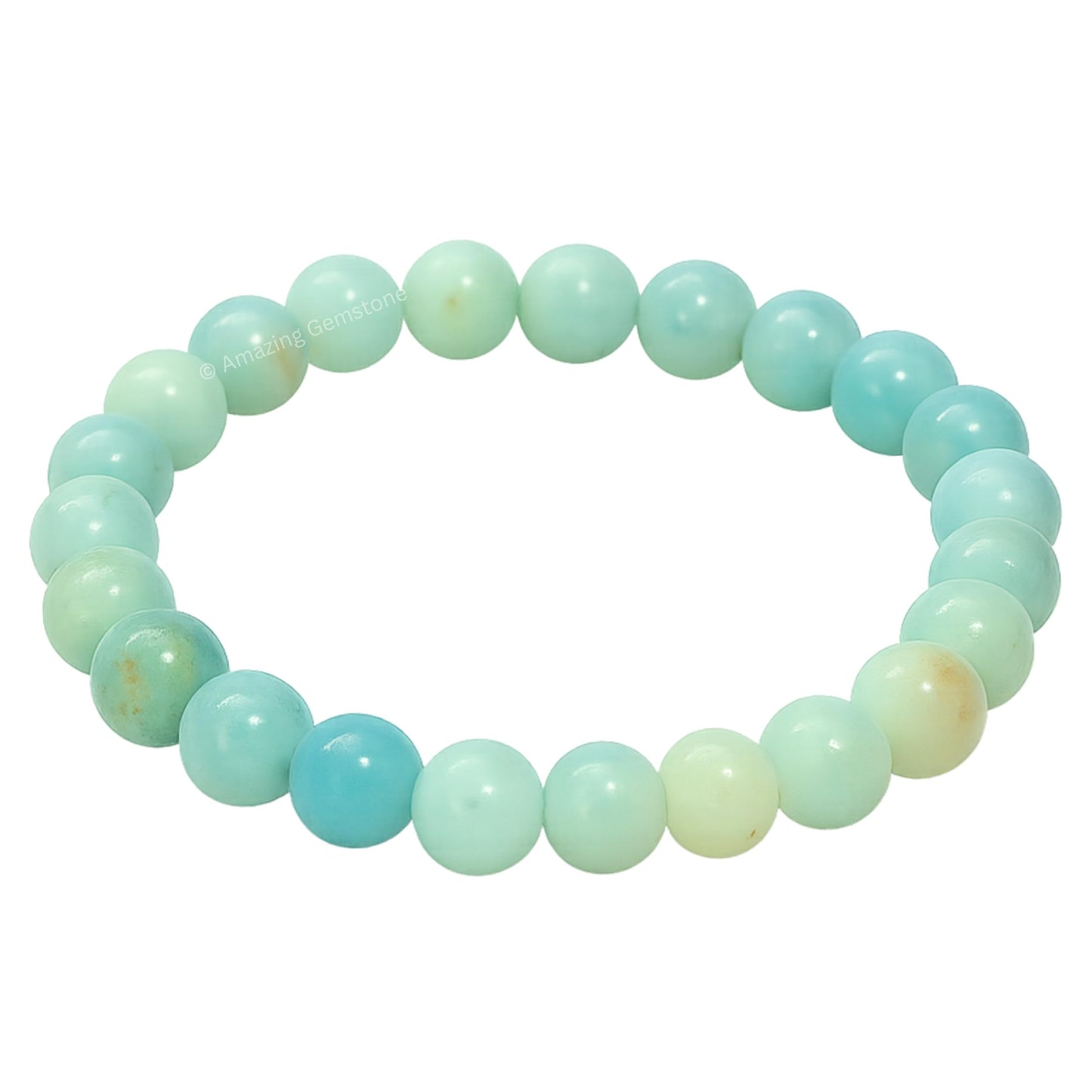 Amazing Gemstone Crystal Bracelet for Women Men's Gifts - Protection Healing Crystal Bracelet - 8mm Gemstone Beaded Stretchable Bracelet Pulseras Para Hombres Mujer Stocking Stuffers Mothers Day Gift (Amazonite)