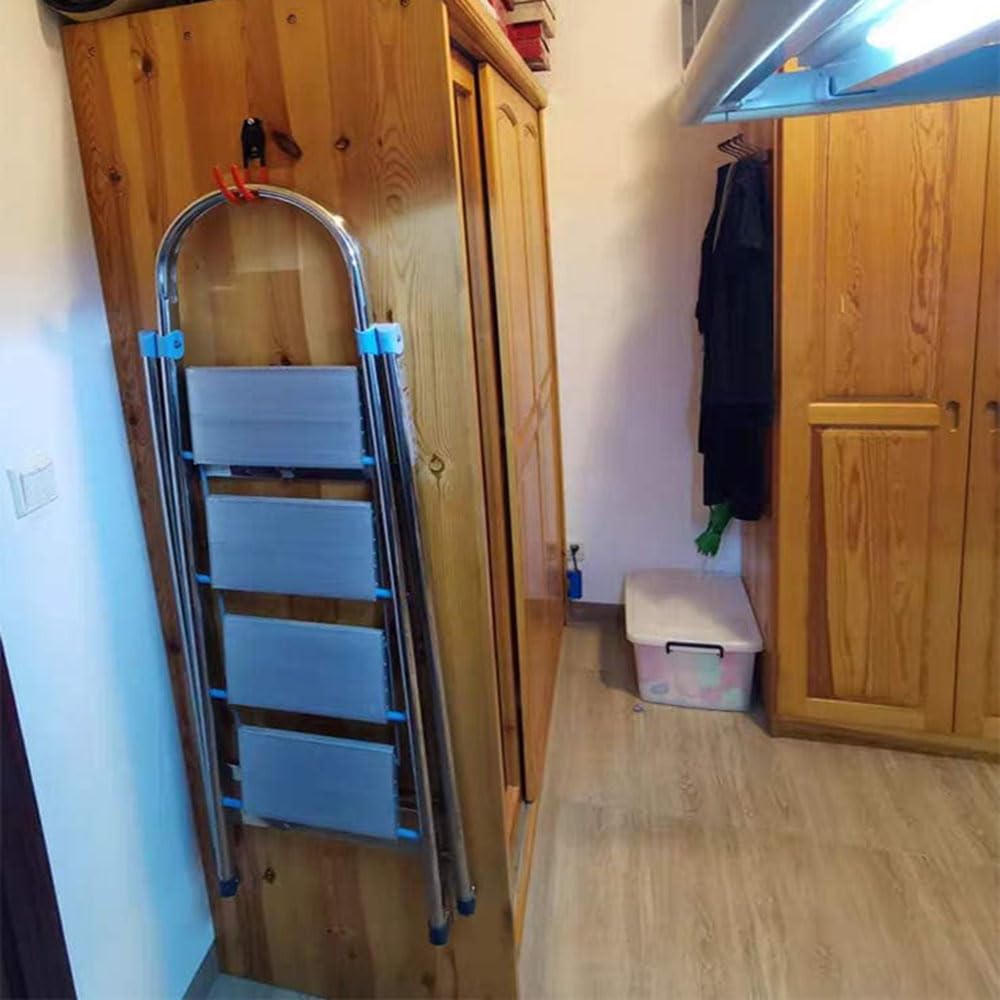 2Pcs Telescoping Wall Mount Ladder Hooks, Folding Step Stool Wall Mount Hooks, Household Engineering Ladder Hanger, Telescoping Ladder Hanger, for Garage or Shed Display & Storage Ladder Tool