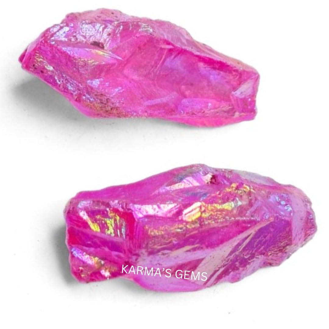 Crystals, Rocks, Jade, Crystals and Healing Stones, Witchcraft Supplies, Healing Crystals, Stones, Healing Stones, Rock Collection, Agate, Raw Stones (Pink Aura Quartz, 2 Pcs)