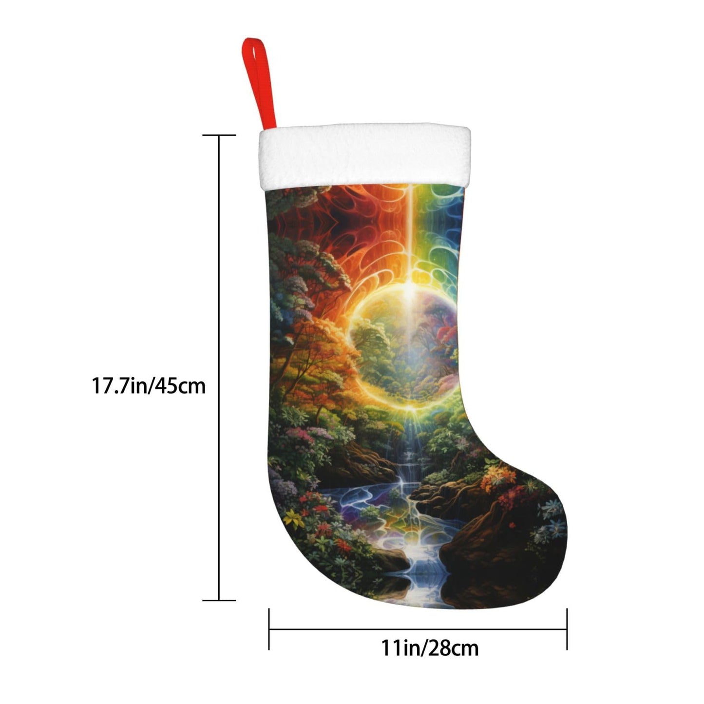 MYHSZTAH Four Season Tree of Life Print Novelty Joyful Season Decorative Socks,Festive Ornament,Traditional Christmas Socks