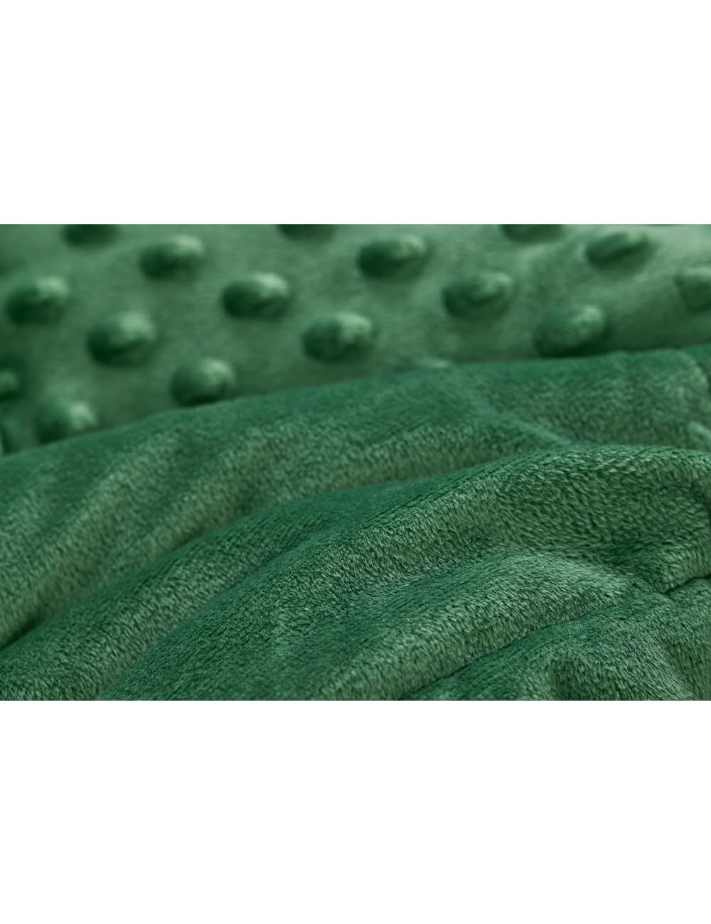 TONGDADA Minky Weighted Blanket | 40''x60'',10lbs | Cozy and Soft Minky Weighted Throw Blanket | Luxury Velvet with Premium Glass Beads | Dark Green Minky