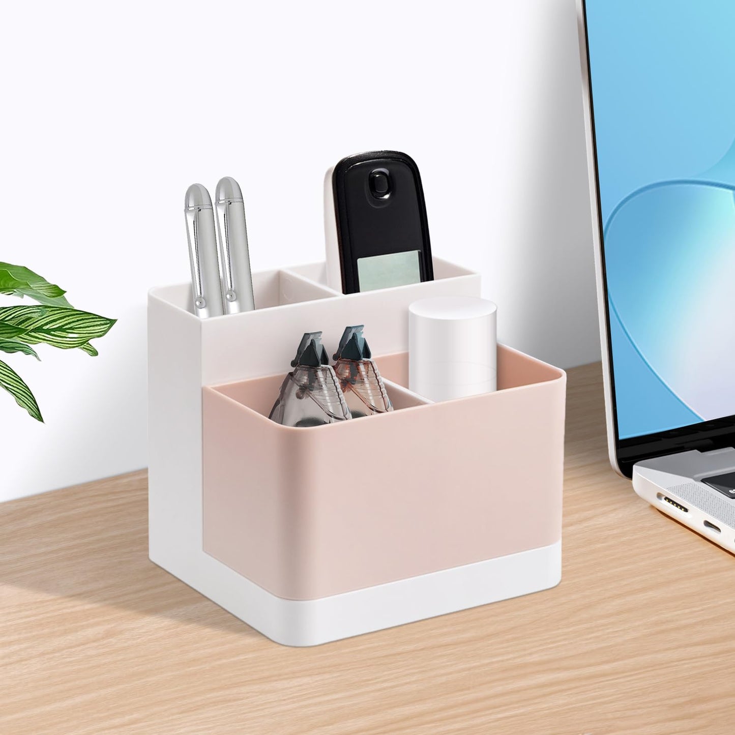 Poeland Desktop Storage Organizer Pencil Card Holder Box, Holders for Desk Accessories, Container for Desk, Office Supplies, Vanity Table