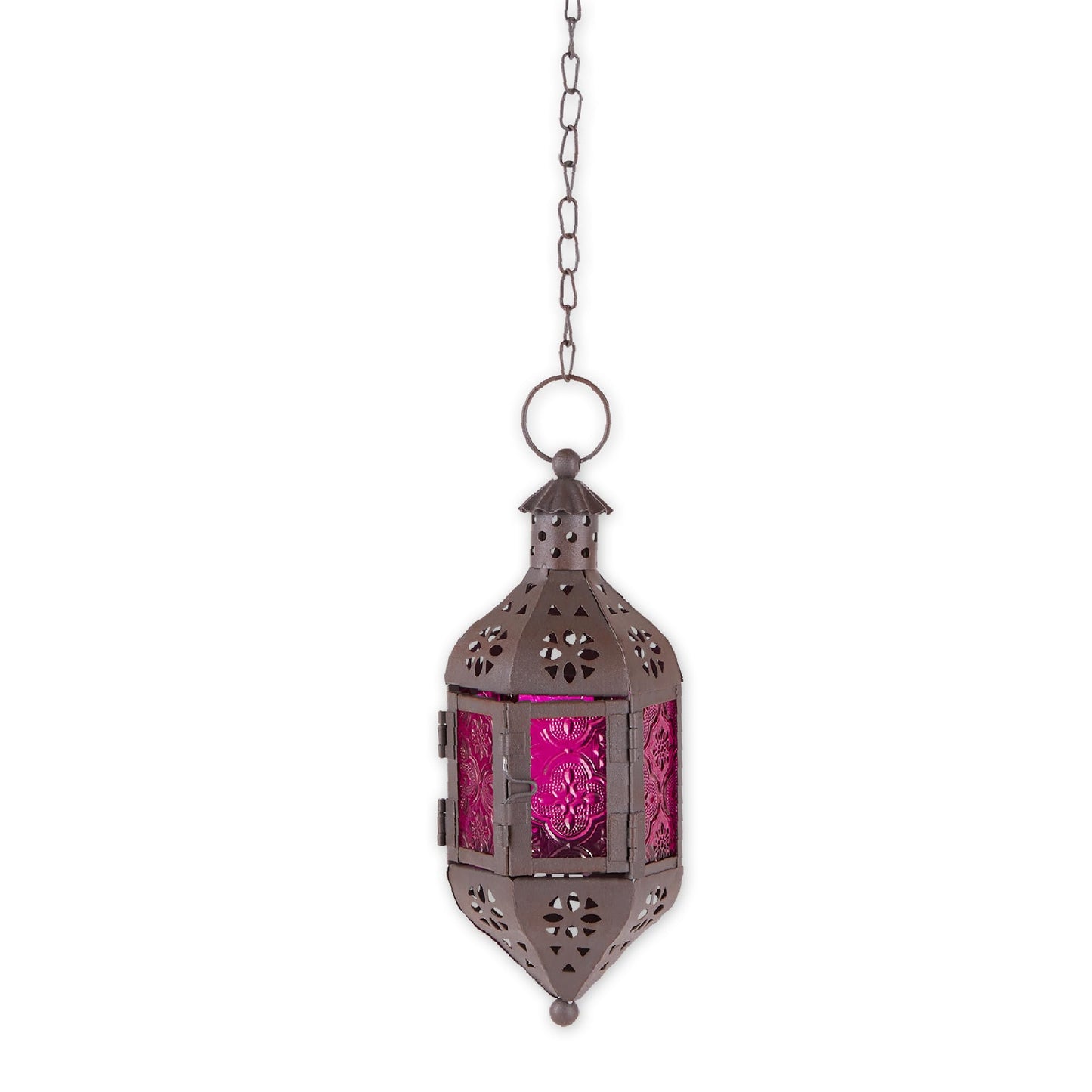 Zings & Thingz 57070470 Cutout Moroccan Hanging Lantern, Black