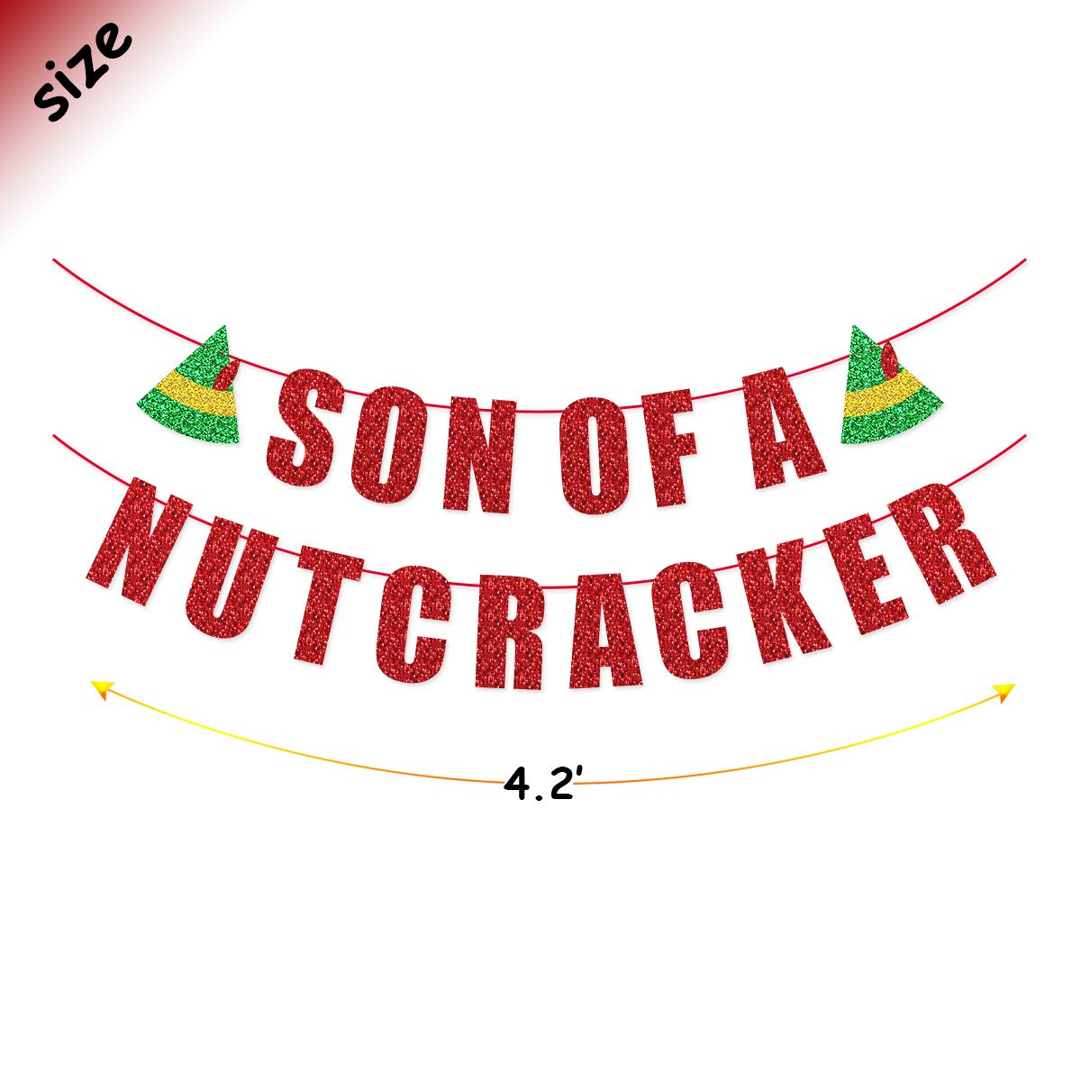 Son of a Nutcracker Banner for Buddy the Elf Inspired Funny Christmas Banner Elf Movie Christmas Party Decorations