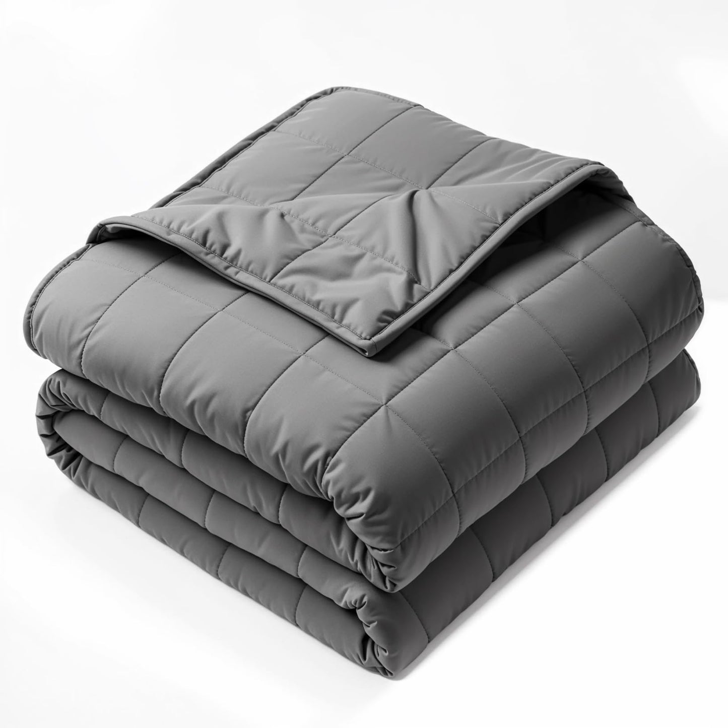 XJIPL Weighted Blanket for Adults, Grey Cooling Heavy Blanket for Sleeping Perfect for 190-210 lbs, Queen Size Breathable Blanket with Premium Glass Bead, Machine Washable (48" x72" 10lbs)