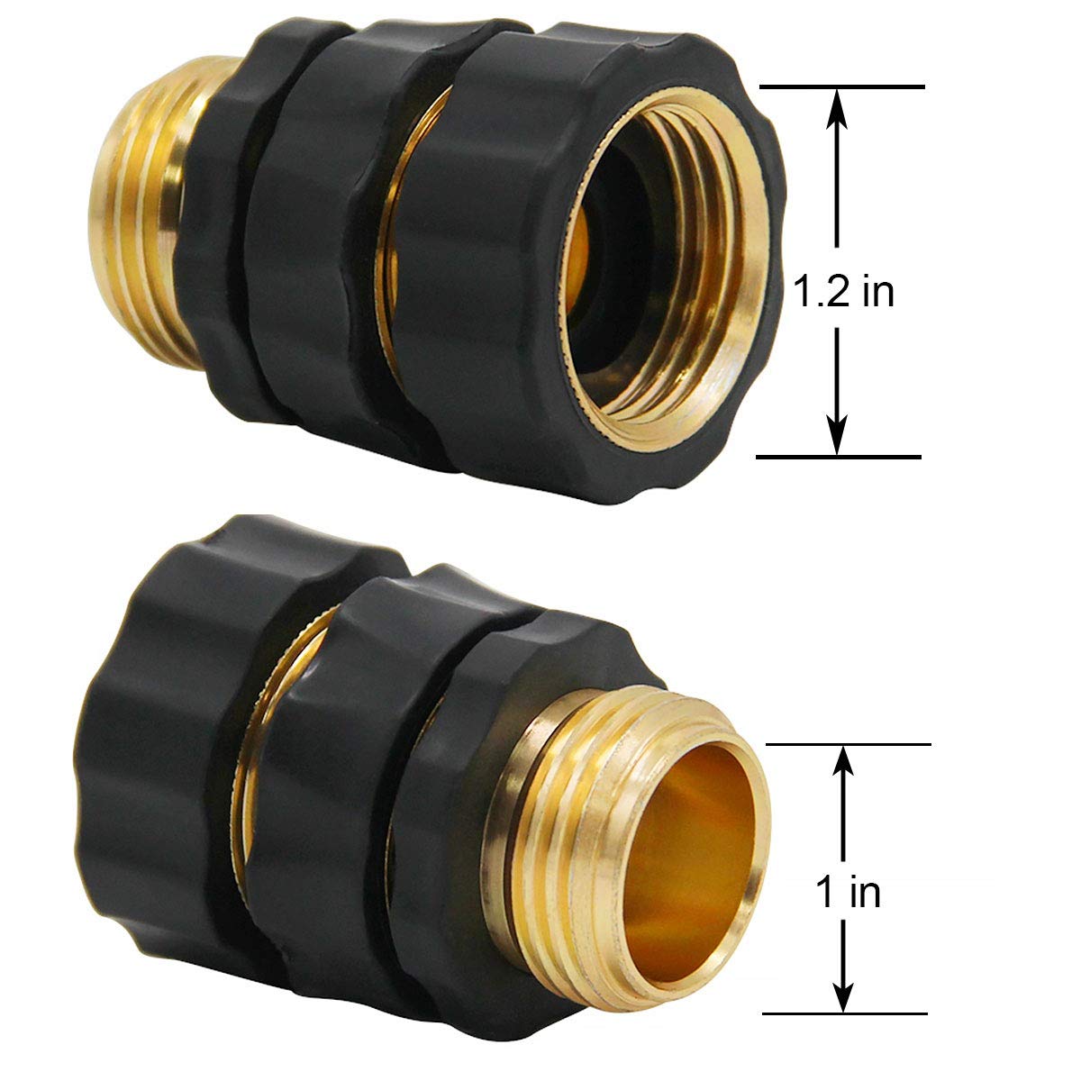 Triumpeek 3/4" Garden Hose Connector, 9 Pieces Garden Hose Quick Connect Fittings, Male and Female Quick Release Garden Hose Connector