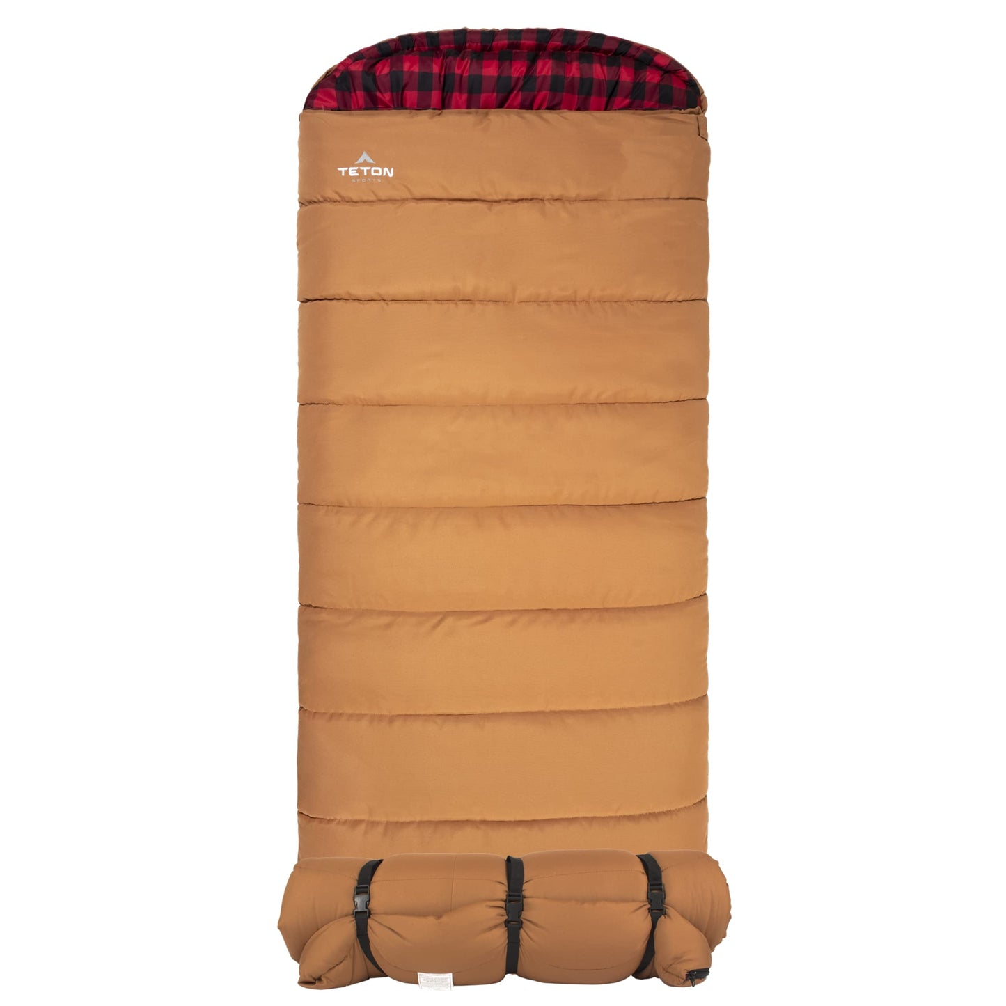 Teton 0F Degree Deer Hunter Sleeping Bag. Warm and Comfortable Camping Sleeping Bags, Teton Tough Canvas Shell for Camping, Hunting, and Cold Weather, Brown
