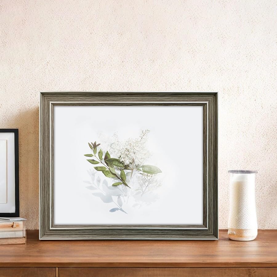 Modern Photo Frame for Wall & Desk, Decorative Picture Frame for Family Photos, Versatile Display Frame for Home and Office Décor(Brown Grain 3.5x5in)