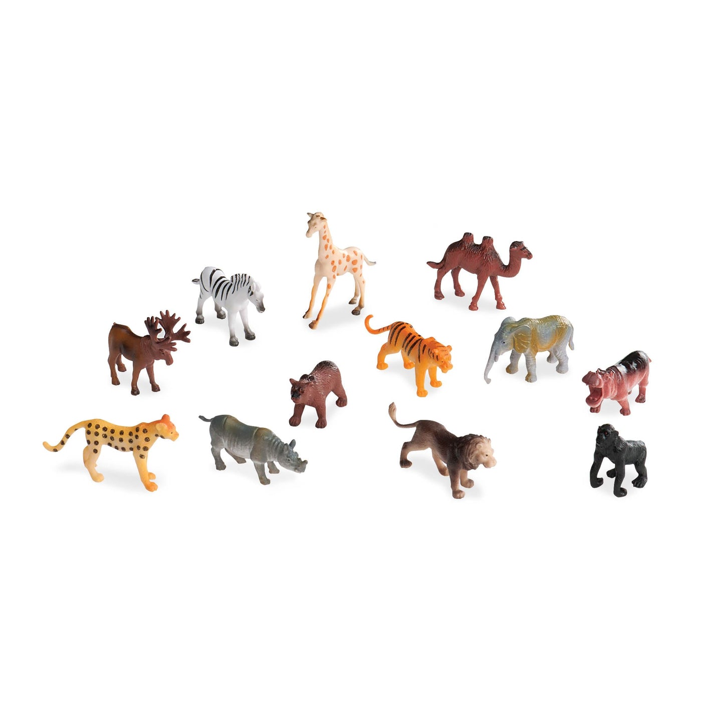 Terra by Battat – 60 Pieces Wild Creatures Tube – Realistic Mini Animal Figurines – Lion, Hippo, Tiger, Bear & More Safari Animals – Educational Toys for Kids & Toddlers 3+ Years