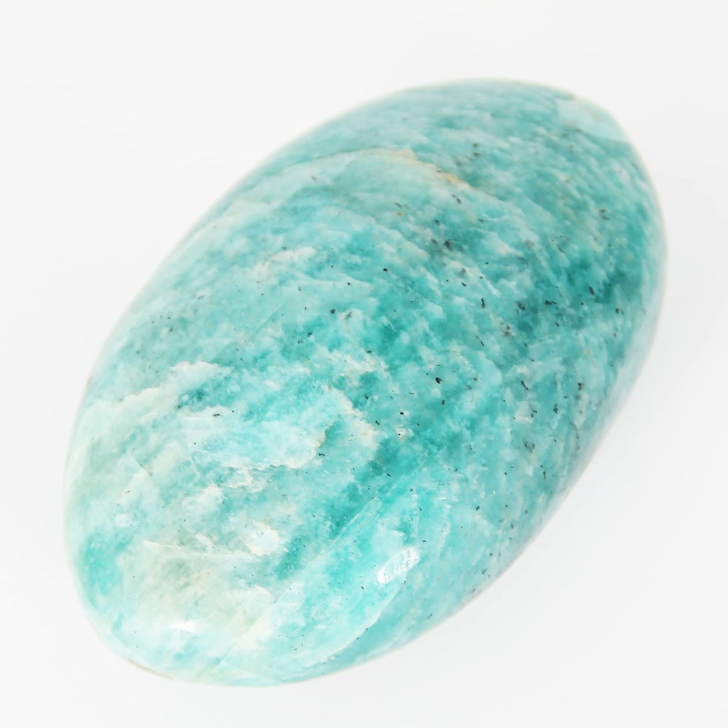 Orientrea Amazonite Palm Stone-1 Pc Amazonite Pocket Energy Stone, Smooth Healing Crystal Worry Stone(Amazonite Stone(1 Pc))