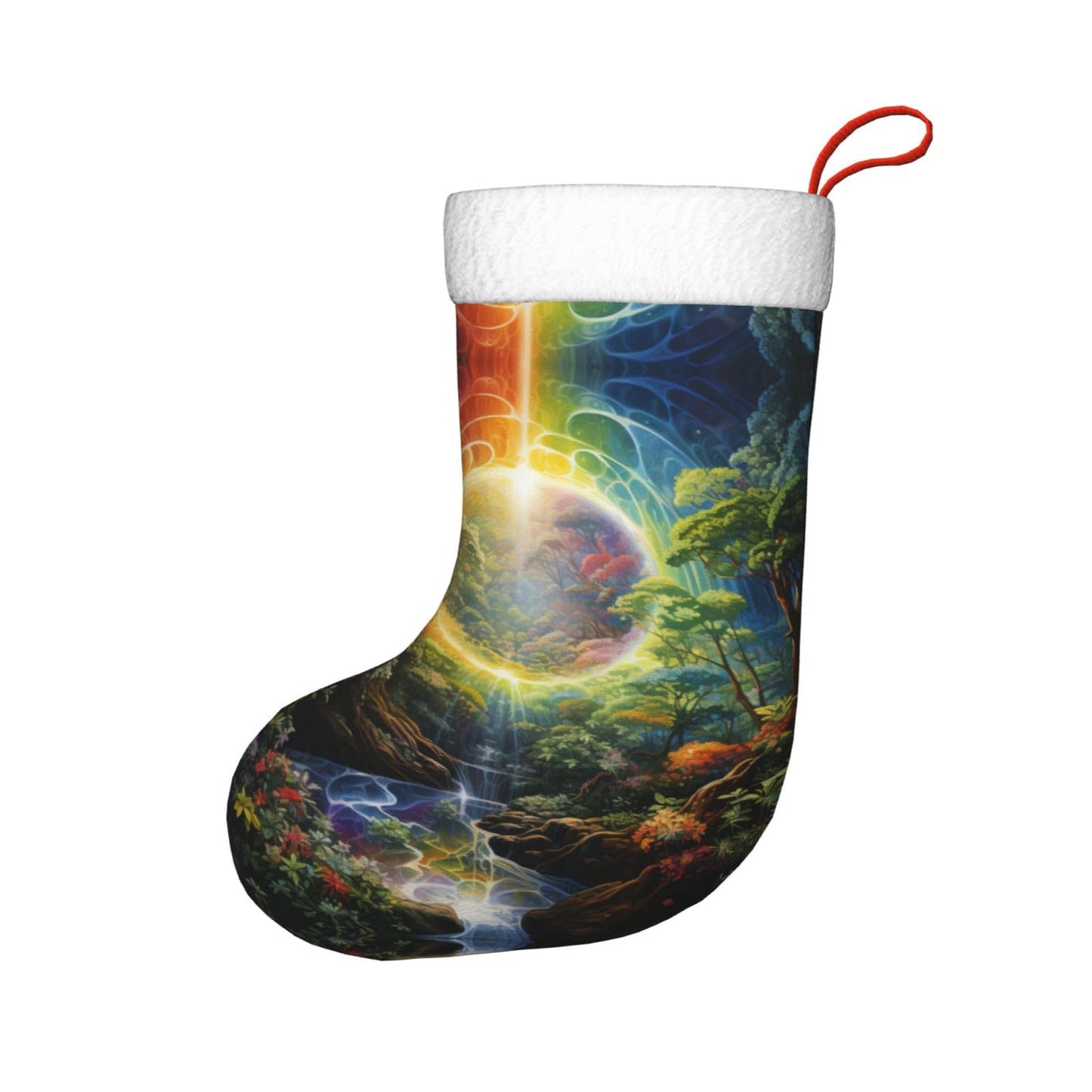 MYHSZTAH Four Season Tree of Life Print Novelty Joyful Season Decorative Socks,Festive Ornament,Traditional Christmas Socks