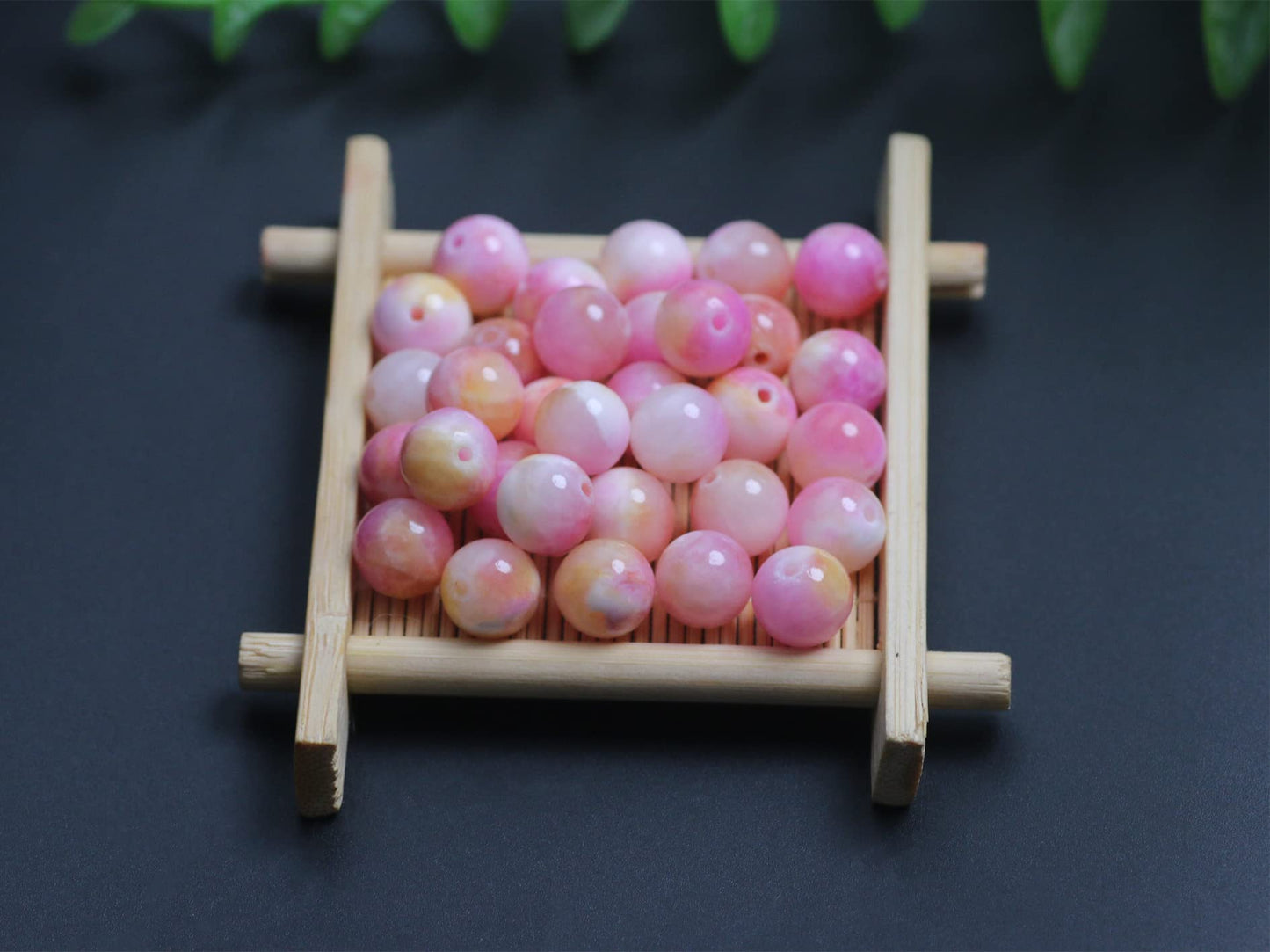 ZHFMLY 8mm Natural Persian Jade Beads,100pcs Green Colorful Dyed Healing Crystal Round Loose Stone Beads for Jewelry Making, DIY Bracelets Necklaces, Chakra Energy Craft Supplies