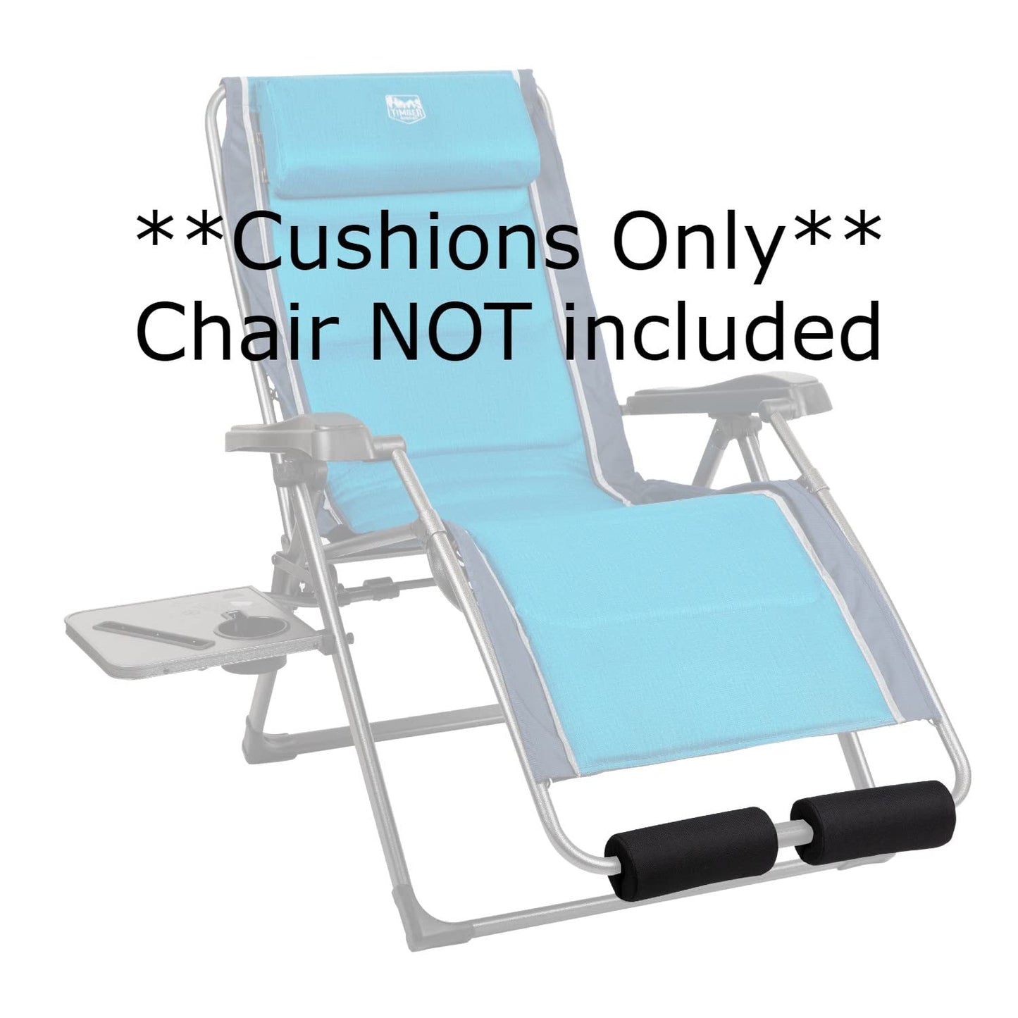 The Original Zero Gravity Chair Cushion for Foot Rest Allows You to Relax in Total Comfort – Great for Antigravity Outdoor Recliner, Folding Camping Chair with Foot Rest – Split, 2 x 8
