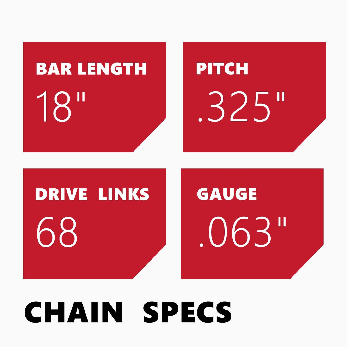 KAKEI Chainsaw Chain 18 Inch .325" Pitch .063" Gauge 68 Drive Links- 26RS 68 Fits Stihl (PRE 2023 .063" Gauge) 025, MS250, MS251, 3005 008 4717-36390050068, V68 (3 Chains) - Full Chisel