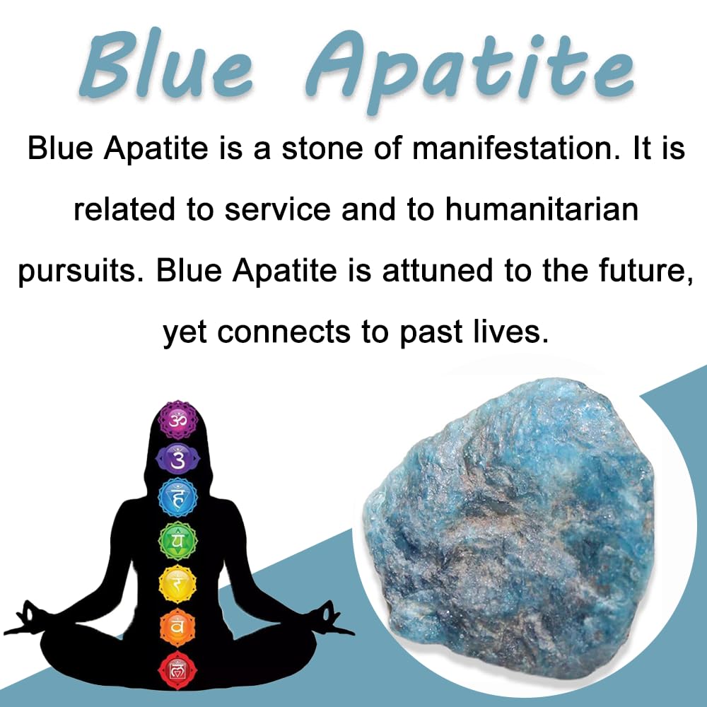 2PCS Natural Raw Stone Healing Crystals Bulk, Gemstones for Reiki, Meditation, Home Decor, Garden Fountain Rocks (Blue Apatite)